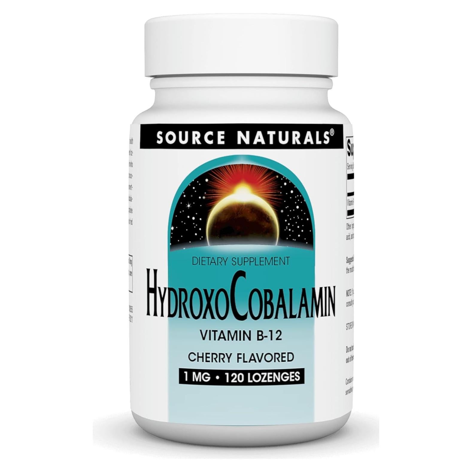 Source Naturals Hidroxocobalamina B-12 1 mg - 120 Pastillas