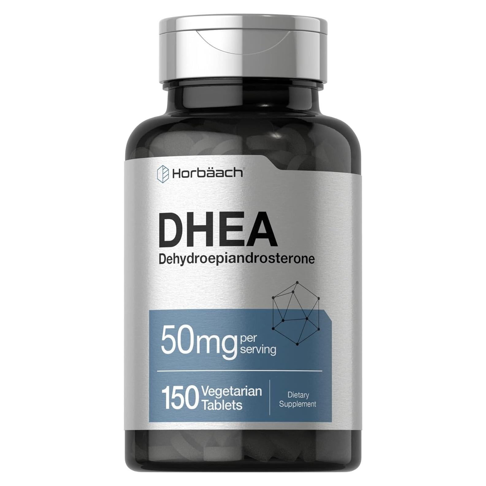 Suplemento DHEA 50mg Horbäach - 150 Tabletas Veganas