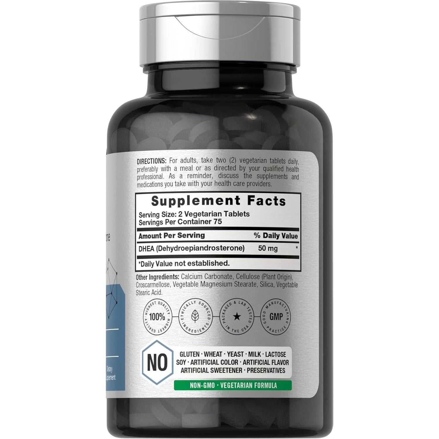 Suplemento DHEA 50mg Horbäach - 150 Tabletas Veganas