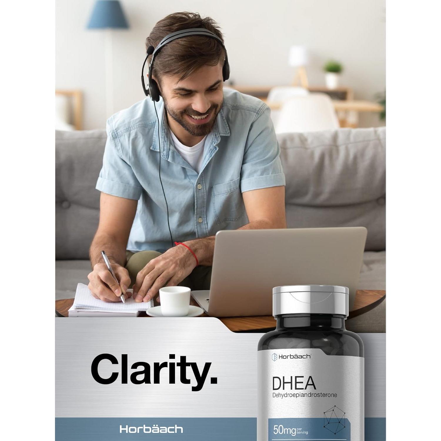 Suplemento DHEA 50mg Horbäach - 150 Tabletas Veganas