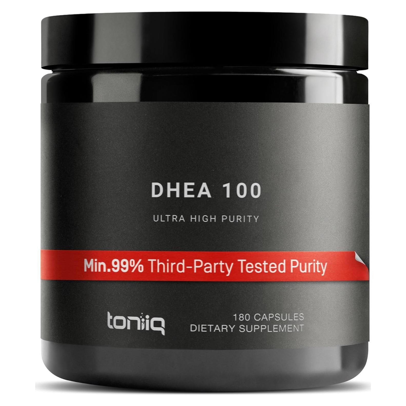 Suplemento DHEA Toniiq 100mg - 180 Cápsulas Micronizadas