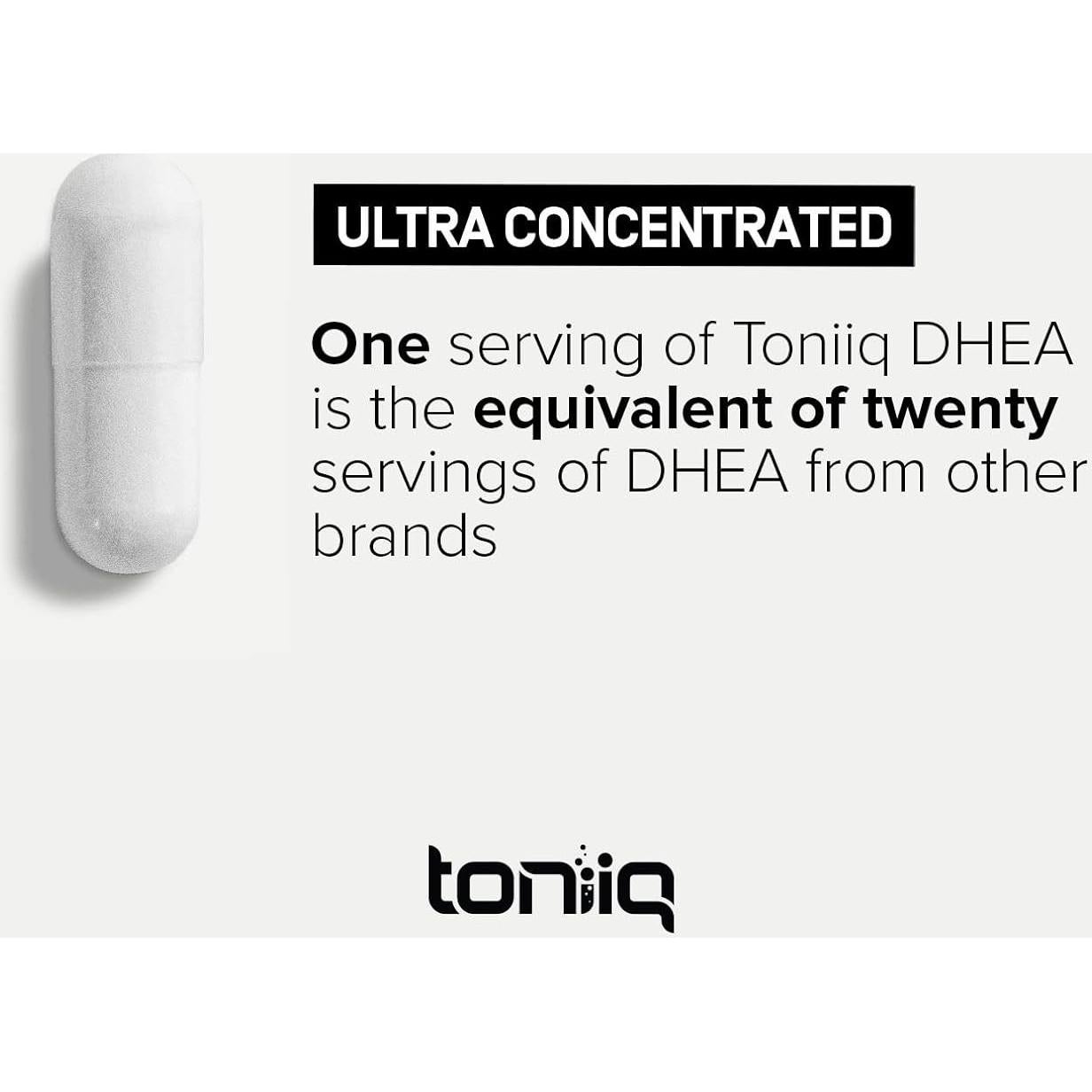 Suplemento DHEA Toniiq 100mg - 180 Cápsulas Micronizadas