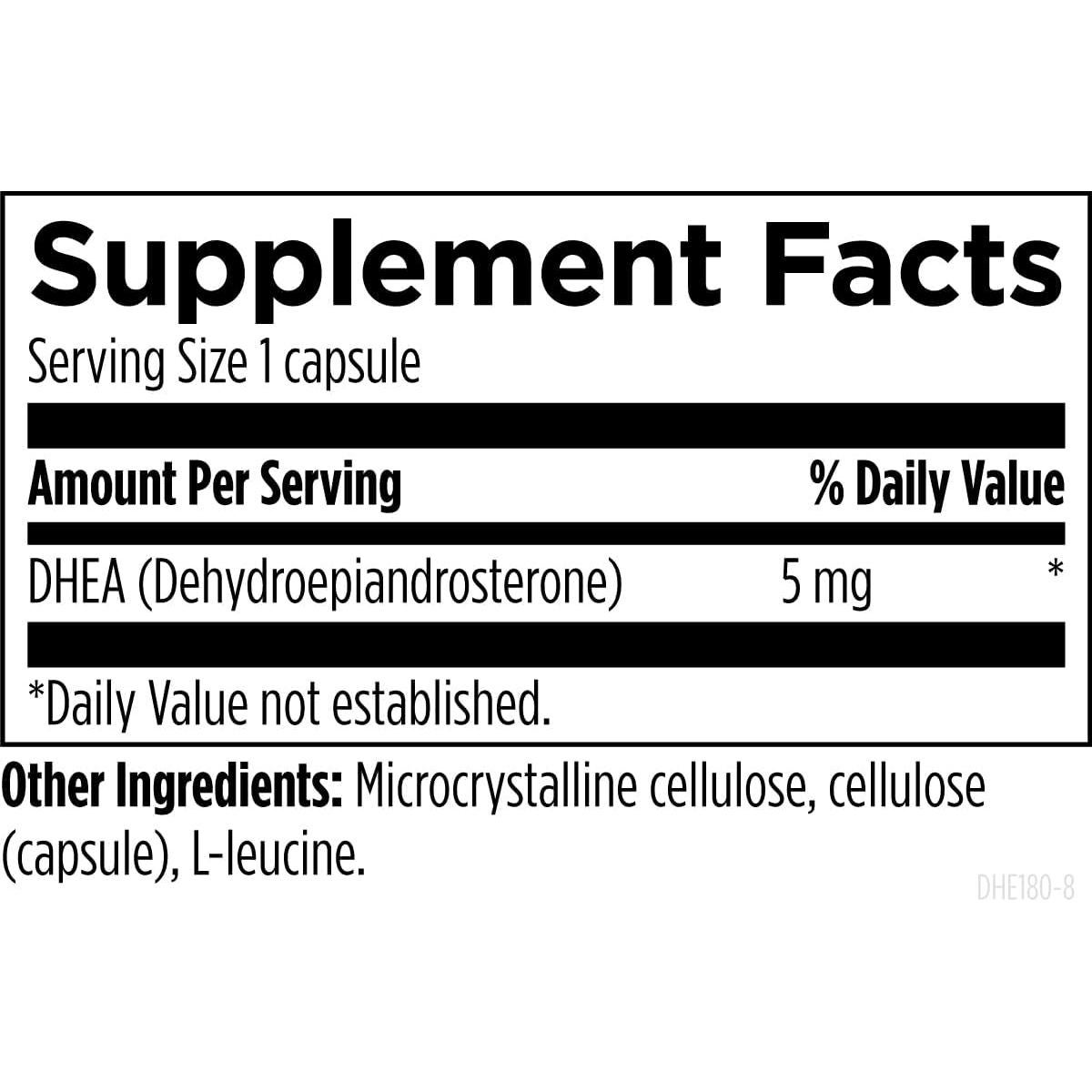 Suplemento DHEA 5mg Diseños para la Salud - 180 Cápsulas