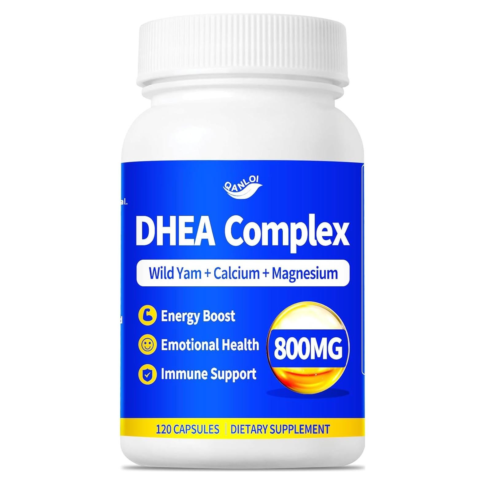 Suplemento DHEA Micronizado 200mg QANLOI 120 Cápsulas