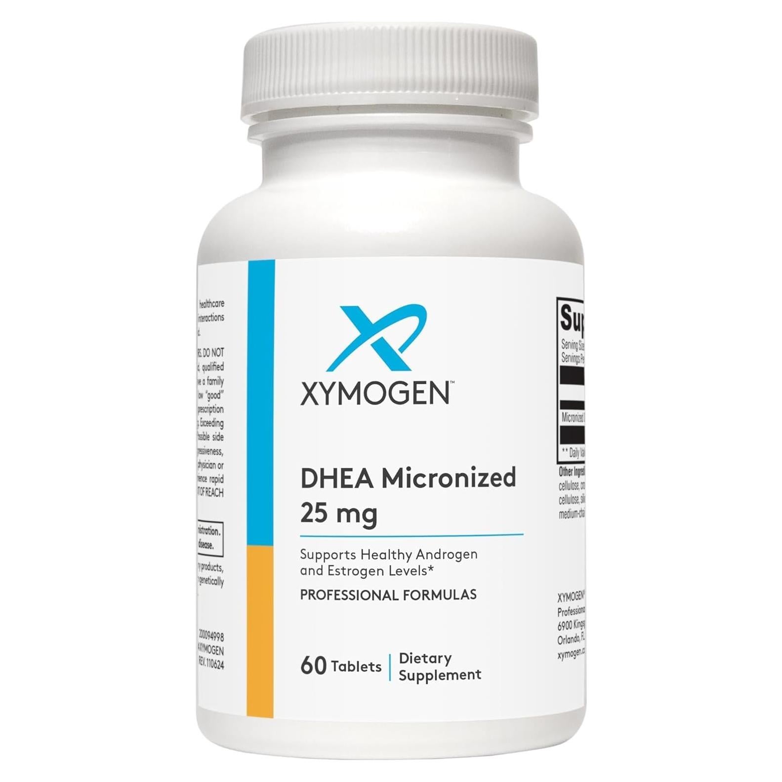 Suplemento DHEA Micronizado XYMOGEN 25 mg - 60 Tabletas