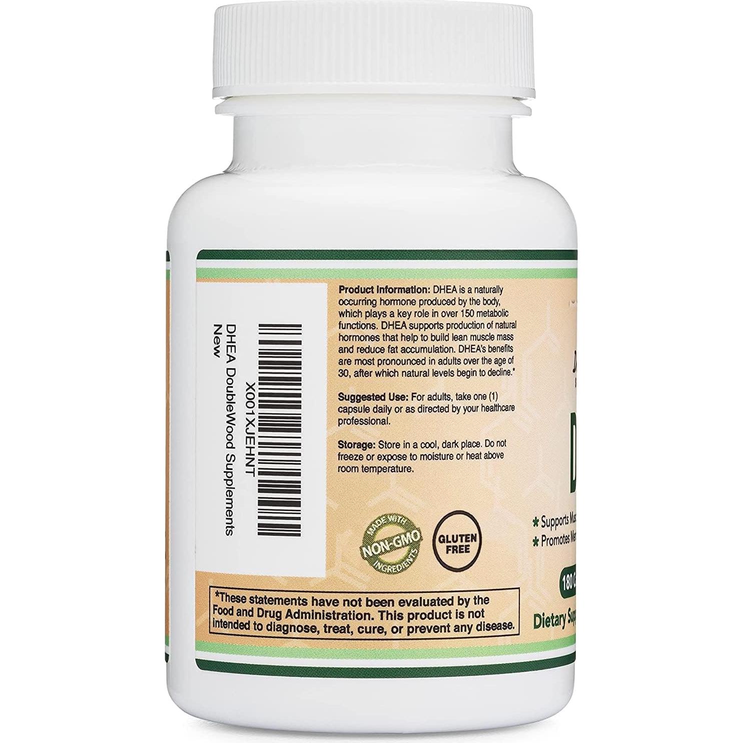 DHEA 100mg 180 Cápsulas Double Wood - Equilibrio Hormonal