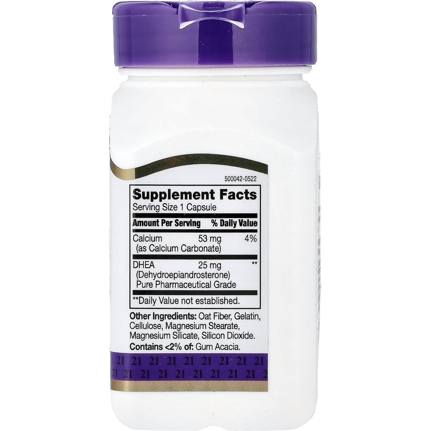 Cápsulas de DHEA 25 mg 21st Century - 90 unidades