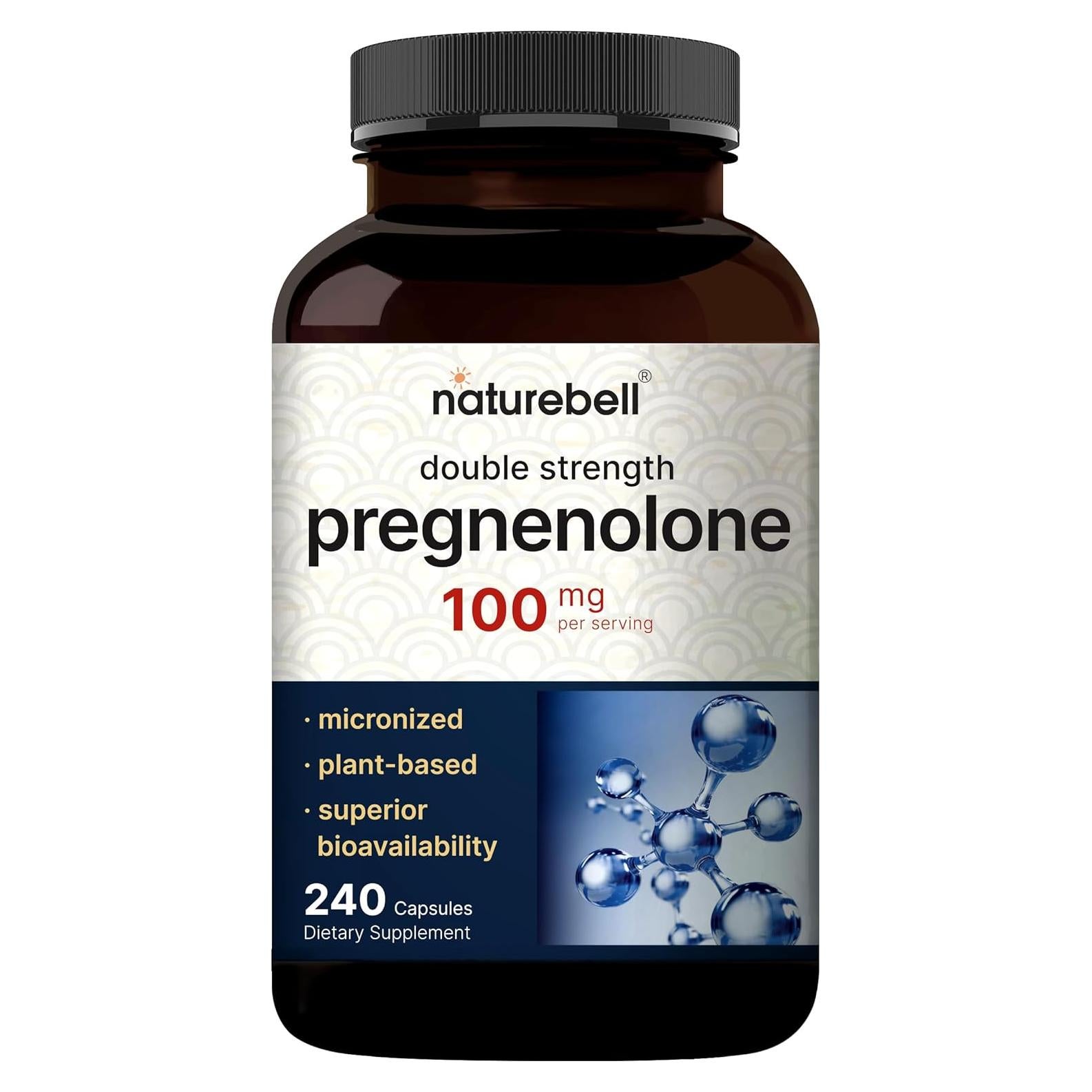 Pregnenolona 100mg NatureBell - 240 Cápsulas Micronizadas