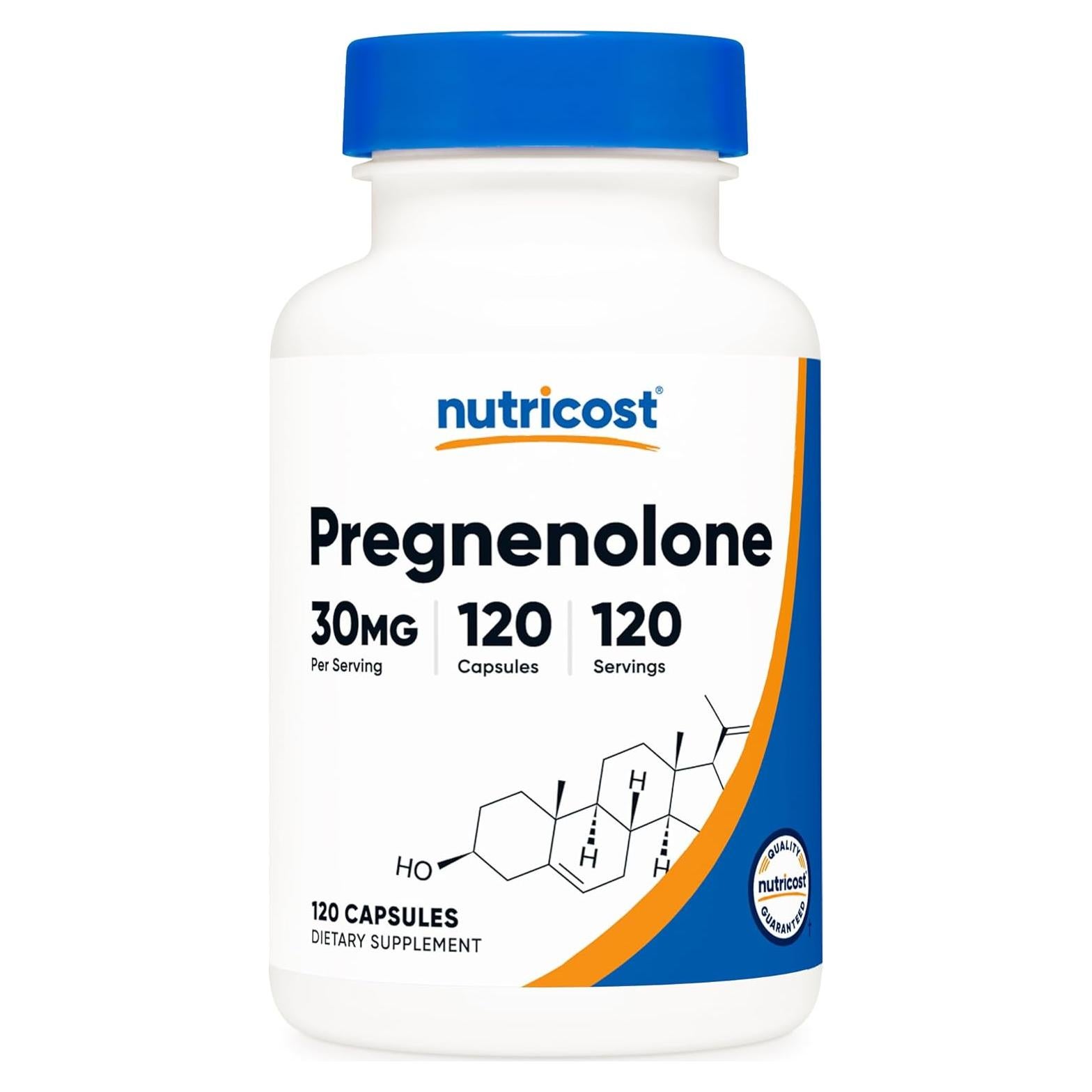 Nutricost Pregnenolona 30mg - 120 Cápsulas Vegetarianas Sin OGM