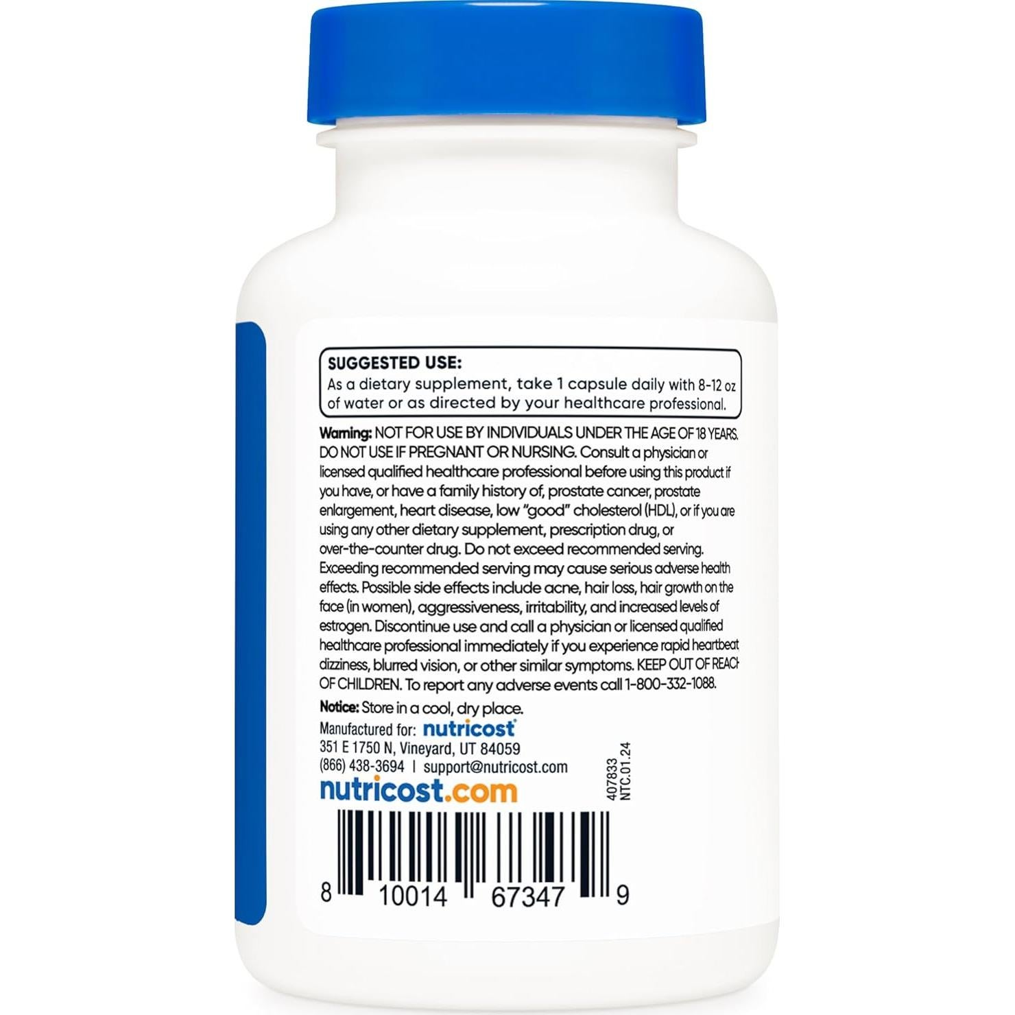 Nutricost Pregnenolona 30mg - 120 Cápsulas Vegetarianas Sin OGM