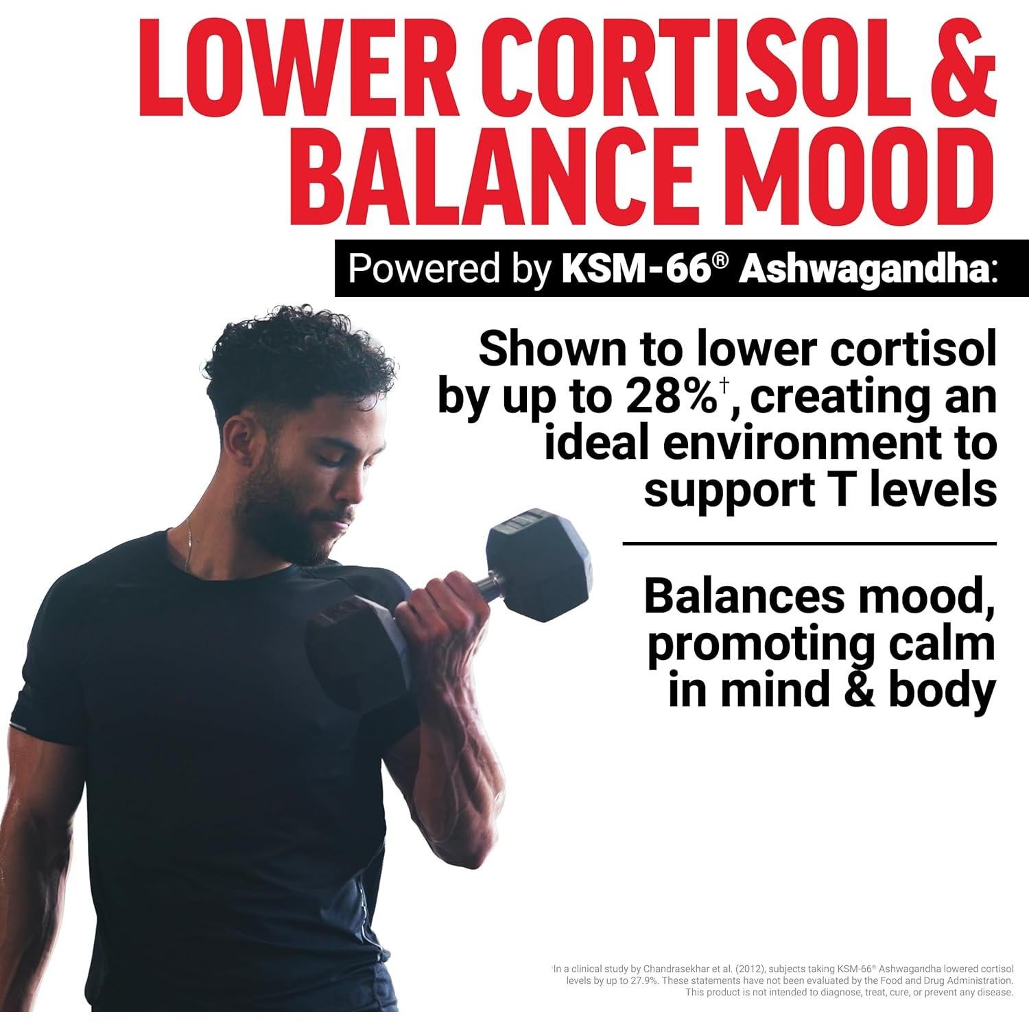 Gominolas Force Factor Test X180 Max con KSM-66 Ashwagandha 60u