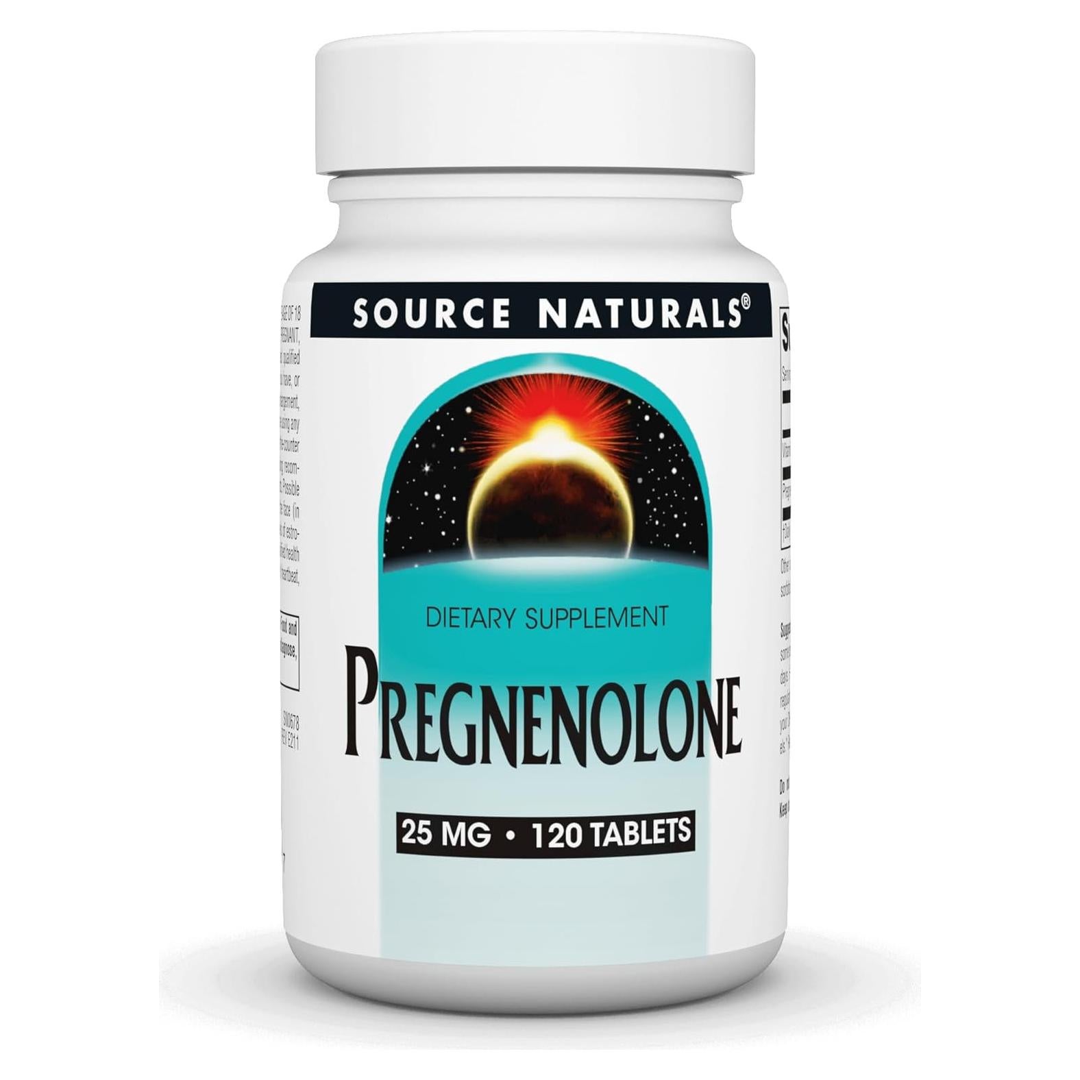 Suplemento Pregnenolona 25mg Source Naturals 120 Tabletas
