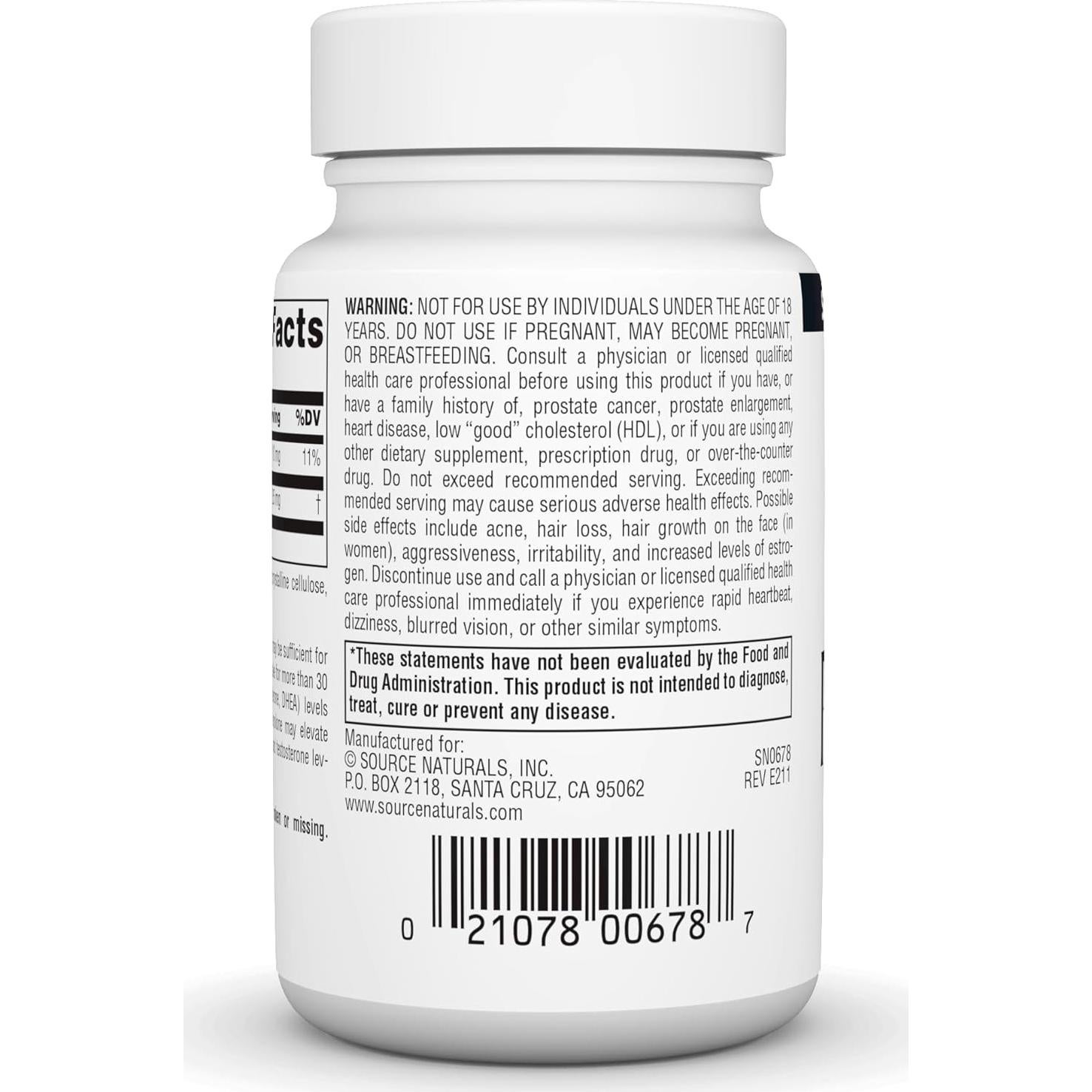 Suplemento Pregnenolona 25mg Source Naturals 120 Tabletas