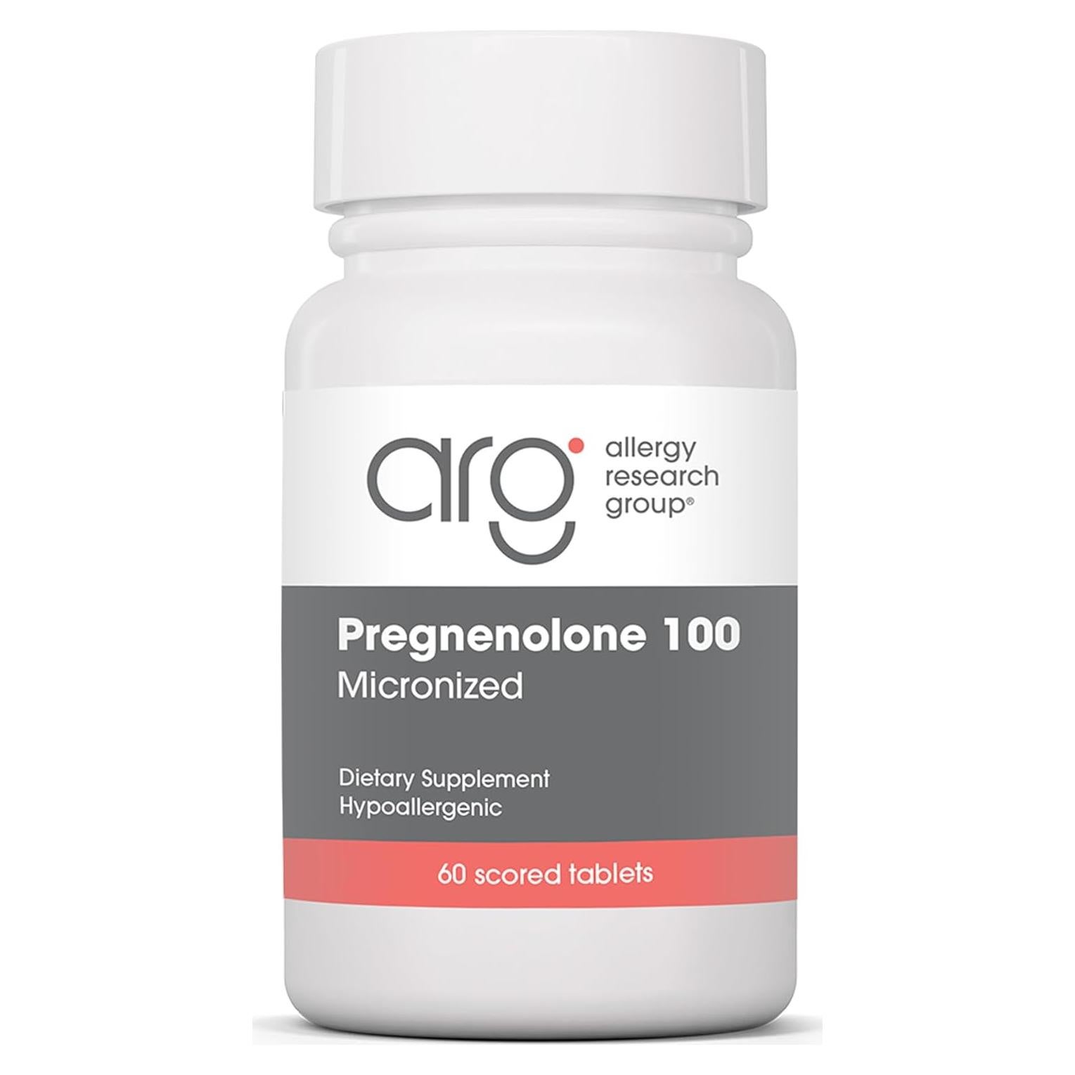 Suplemento de Progesterona Pregnenolona 100mg - Grupo de Investigación de Alergias - 60 Tabletas