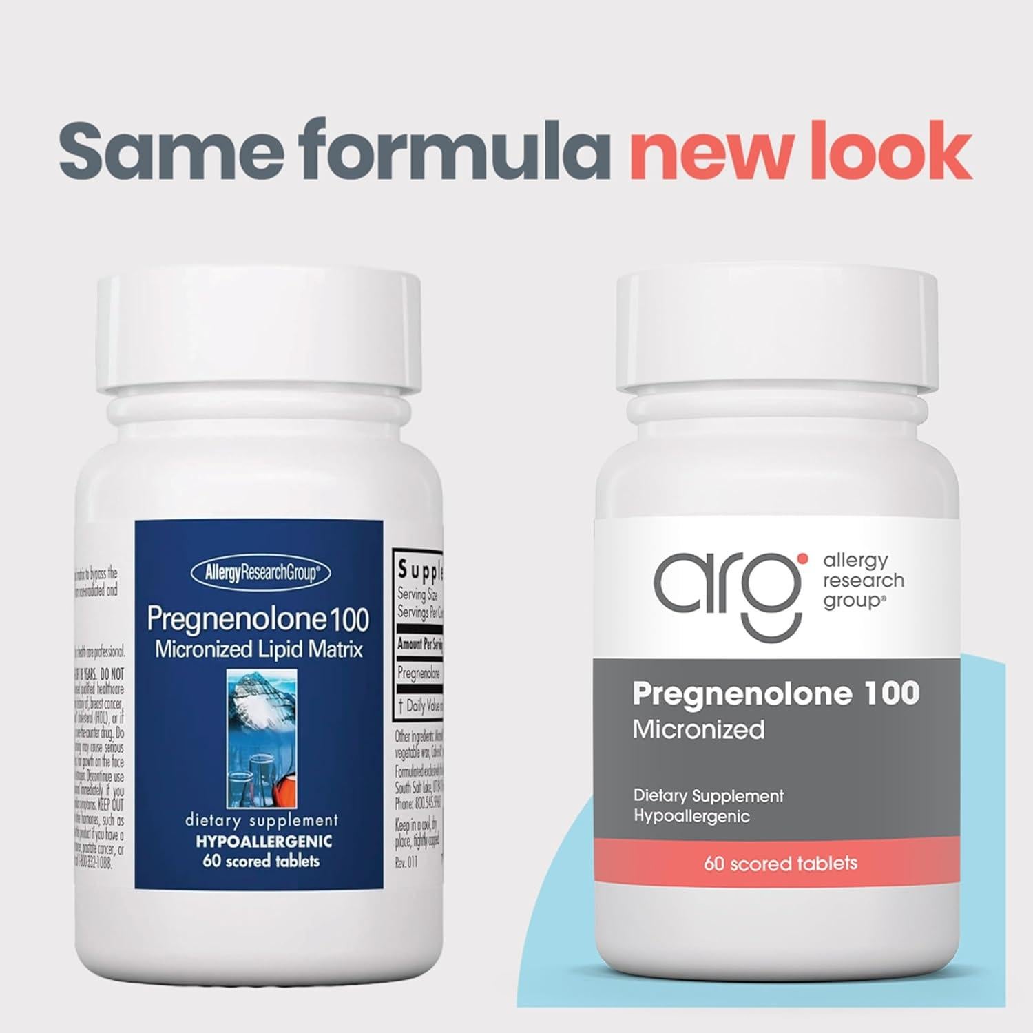 Suplemento de Progesterona Pregnenolona 100mg - Grupo de Investigación de Alergias - 60 Tabletas