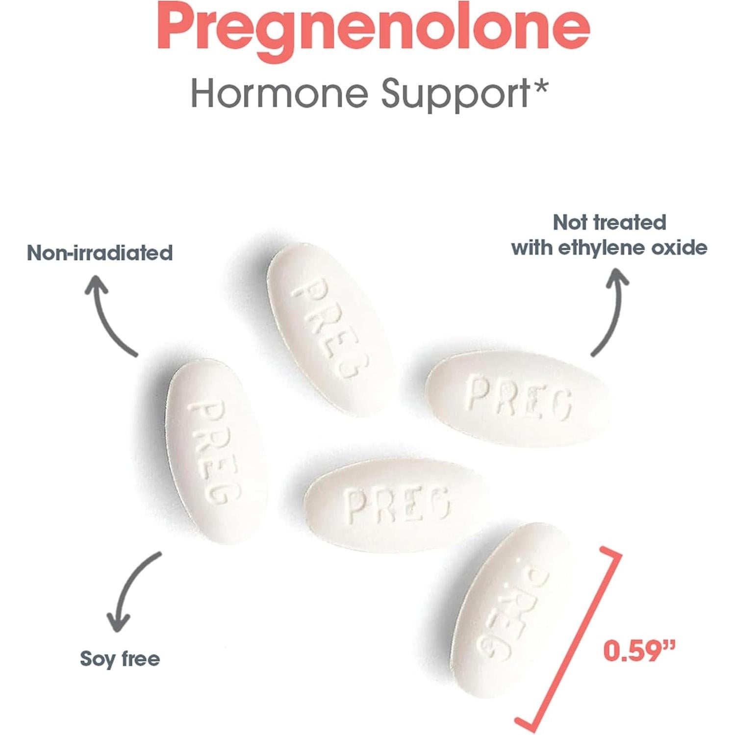 Suplemento de Progesterona Pregnenolona 100mg - Grupo de Investigación de Alergias - 60 Tabletas