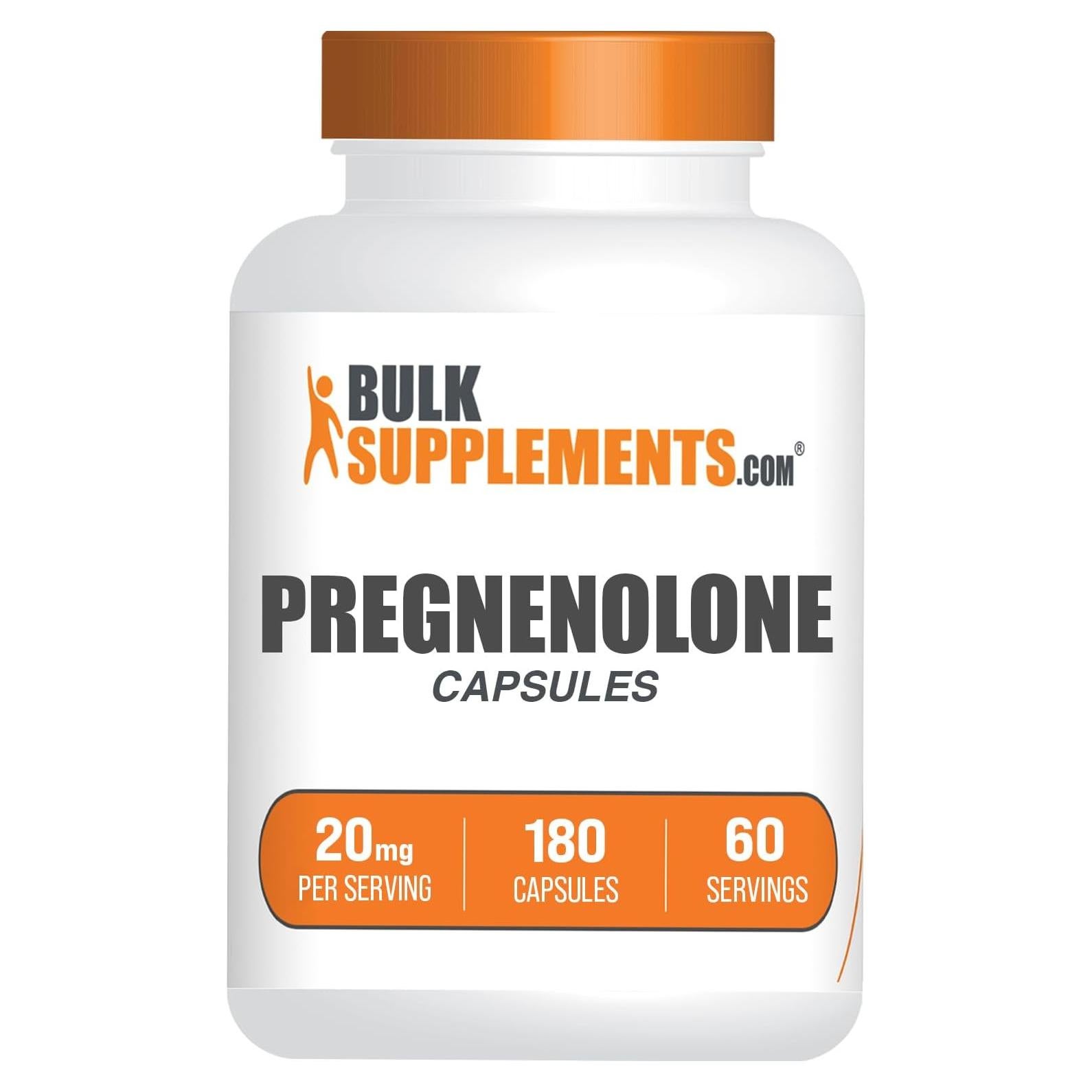 Cápsulas de Pregnenolona BulkSupplements 20mg - 180 Unidades