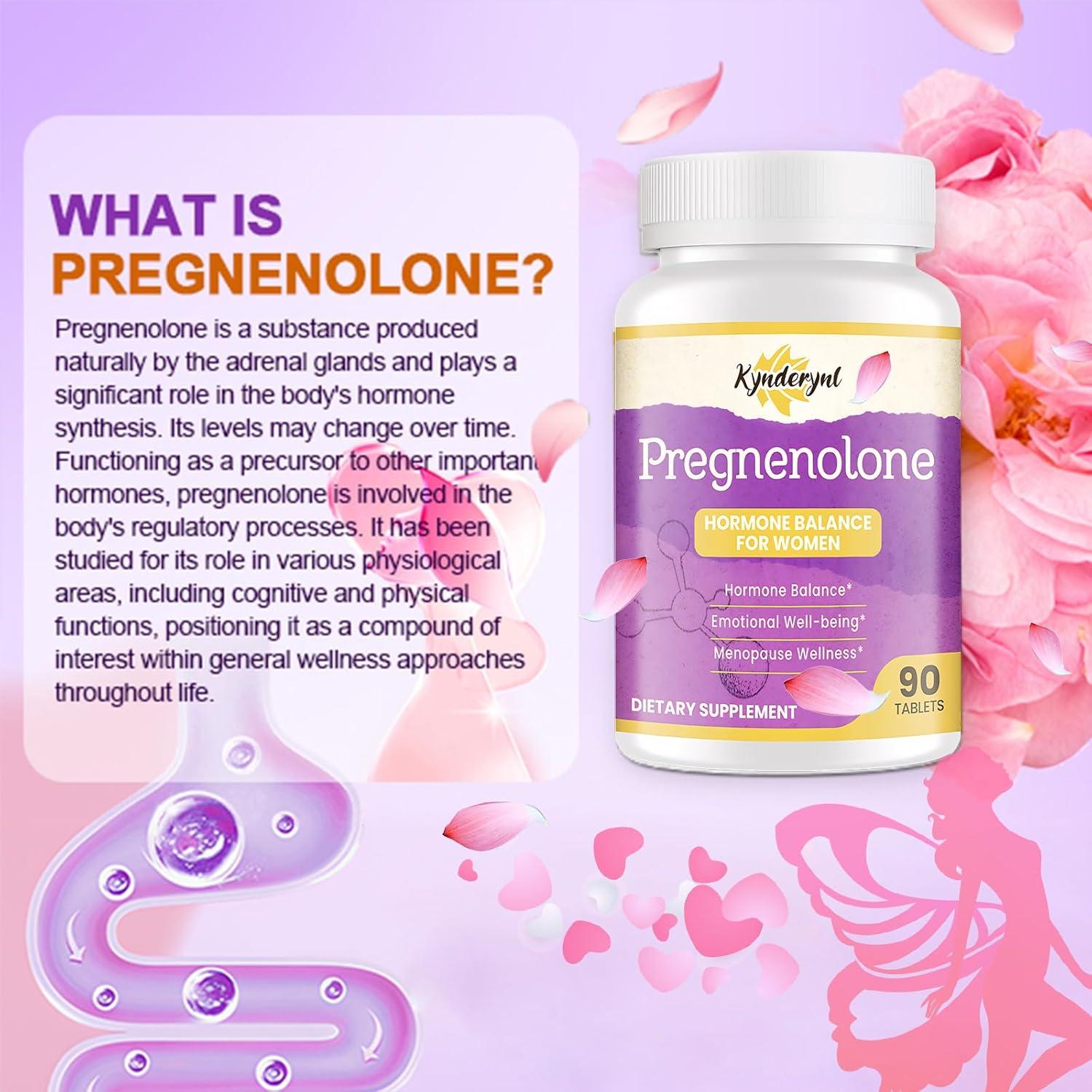 Suplemento de Pregnenolona Kynderynl 100mg/50mg 90 Tabletas