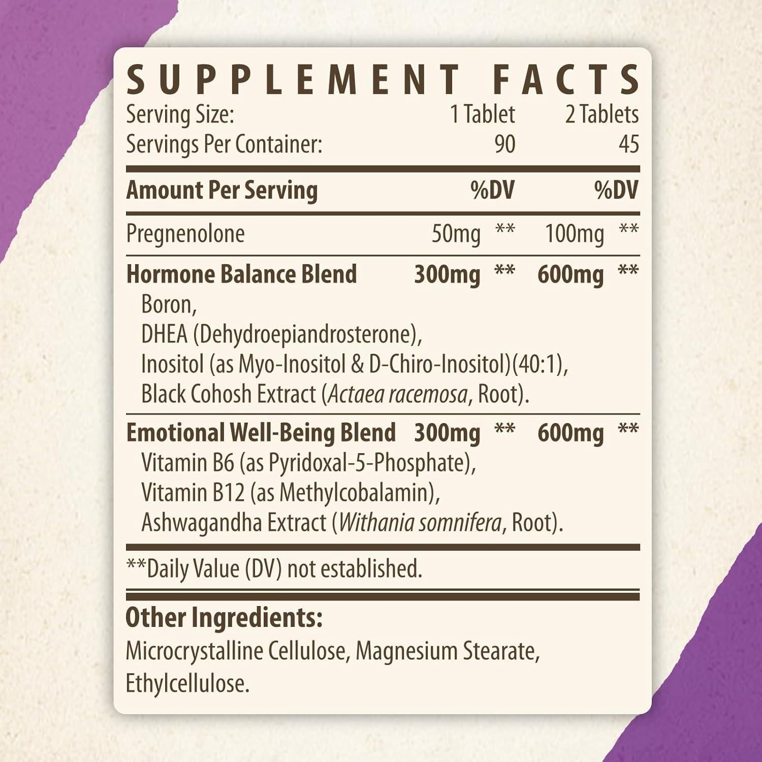 Suplemento de Pregnenolona Kynderynl 100mg/50mg 90 Tabletas