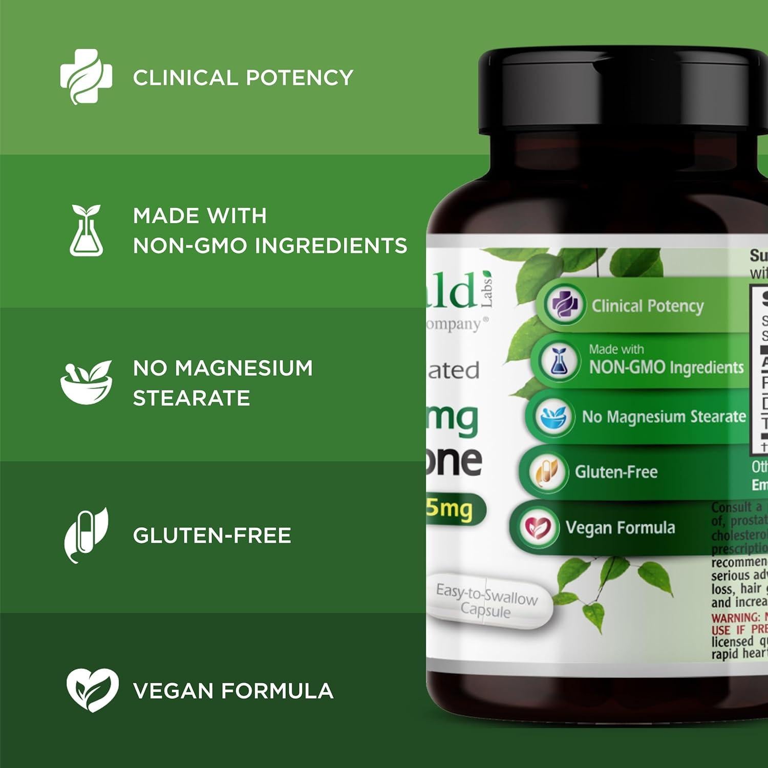 Suplemento de Bienestar Emerald Labs Pregnenolona 50mg DHEA 25mg