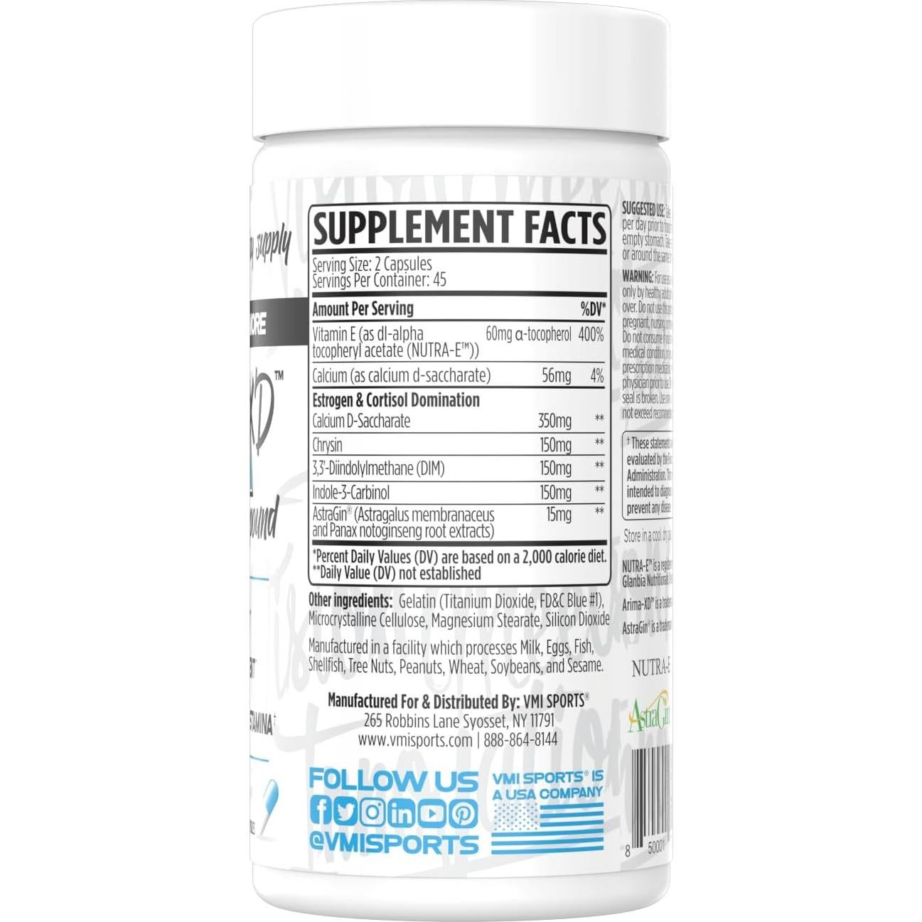 Suplemento VMI Sports Arima-XD 90 Cápsulas - Bloqueador Cortisol