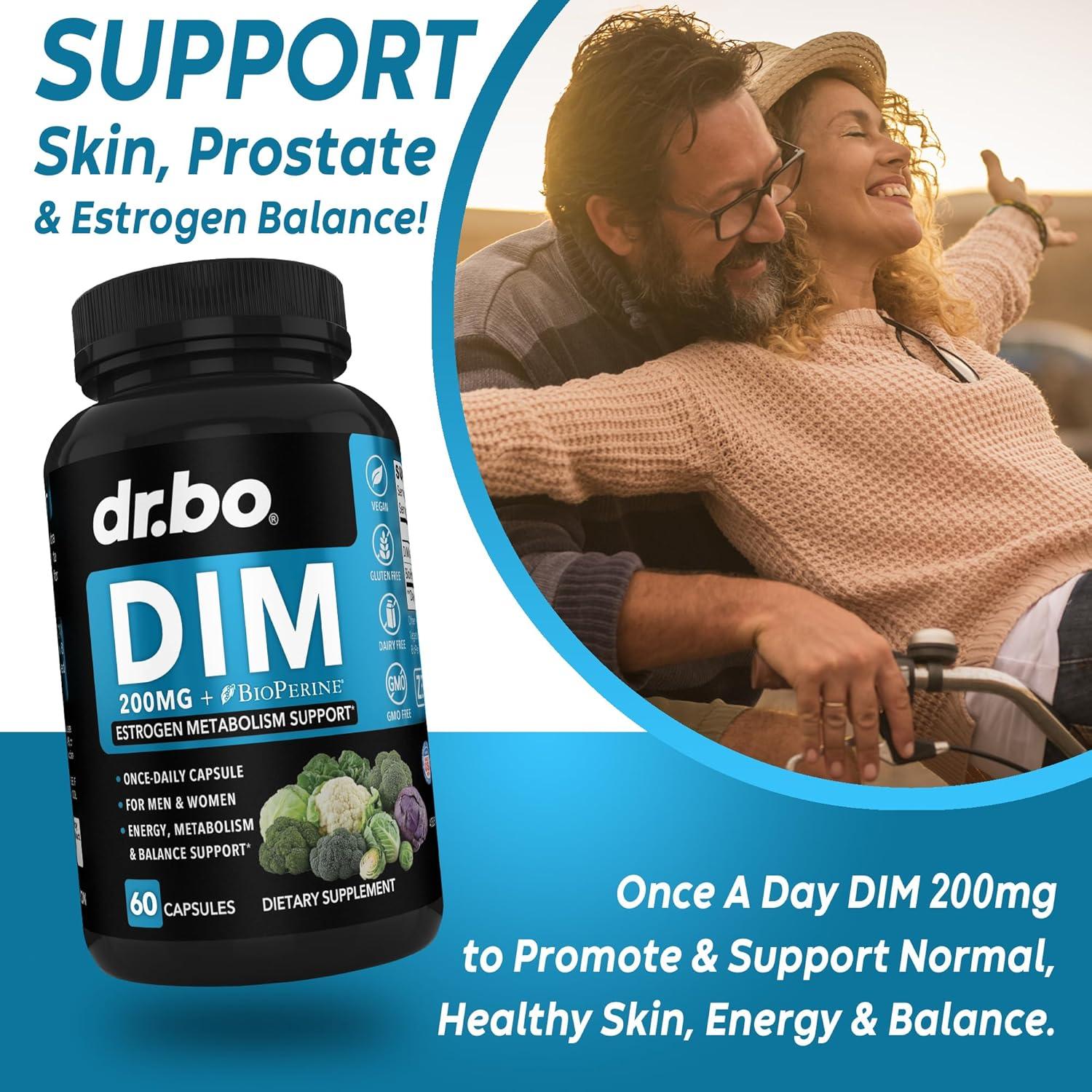 Suplemento DIM 200mg DR. BO - Equilibrio Hormonal y Acné - 60 Cápsulas