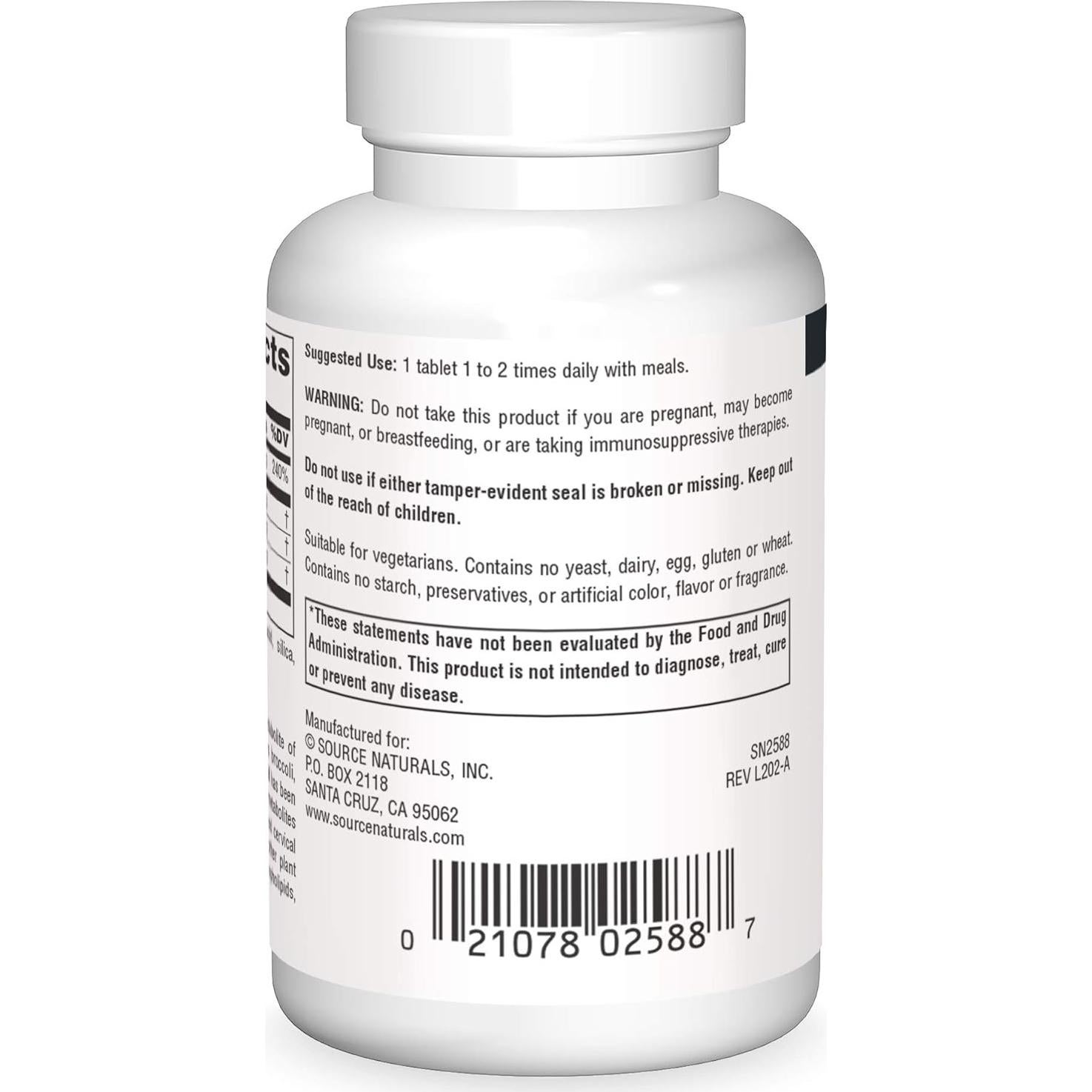 Source Naturals DIM 200mg con BioPerine y Vitamina E - 30 Tabletas