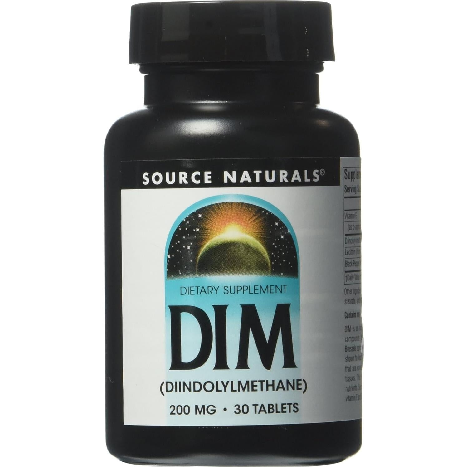 Source Naturals DIM 200mg con BioPerine y Vitamina E - 30 Tabletas