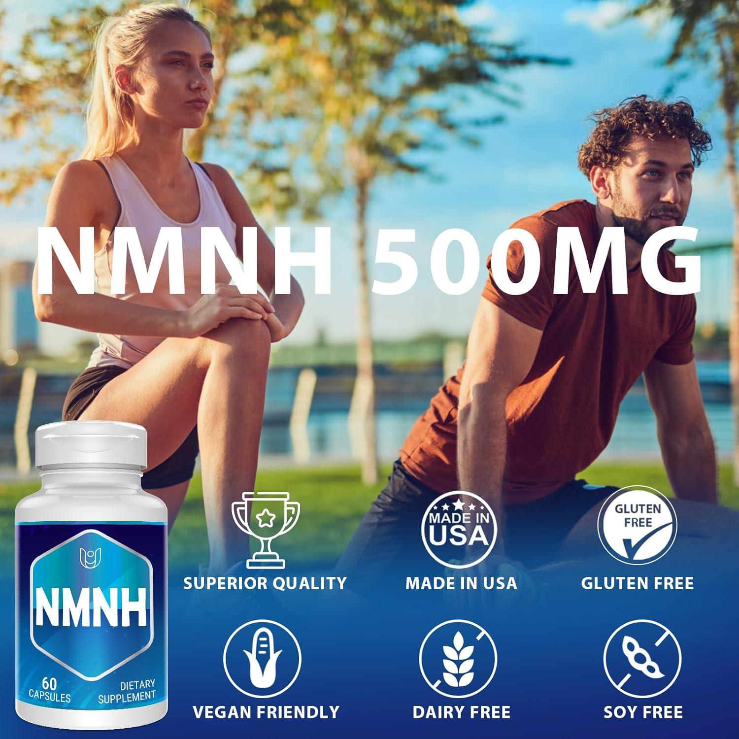 Suplemento NMNH Ucessuyy 500 mg Antienvejecimiento 60 Cápsulas