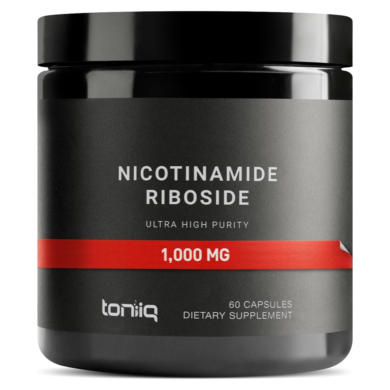 Suplemento Ribosido de Nicotinamida 1000 mg Toniiq - 60 Cápsulas Veganas