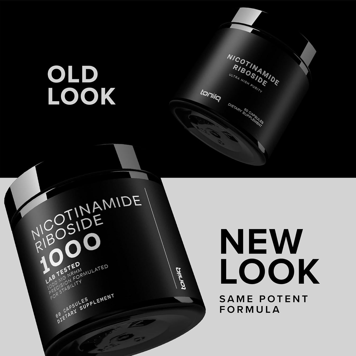 Suplemento Ribosido de Nicotinamida 1000 mg Toniiq - 60 Cápsulas Veganas