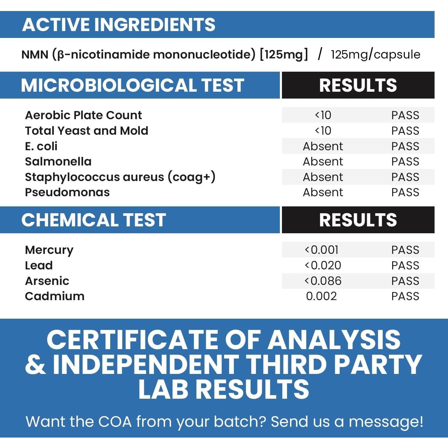 Suplemento NMN 250mg Genex Formulas - 60 Cápsulas Puras