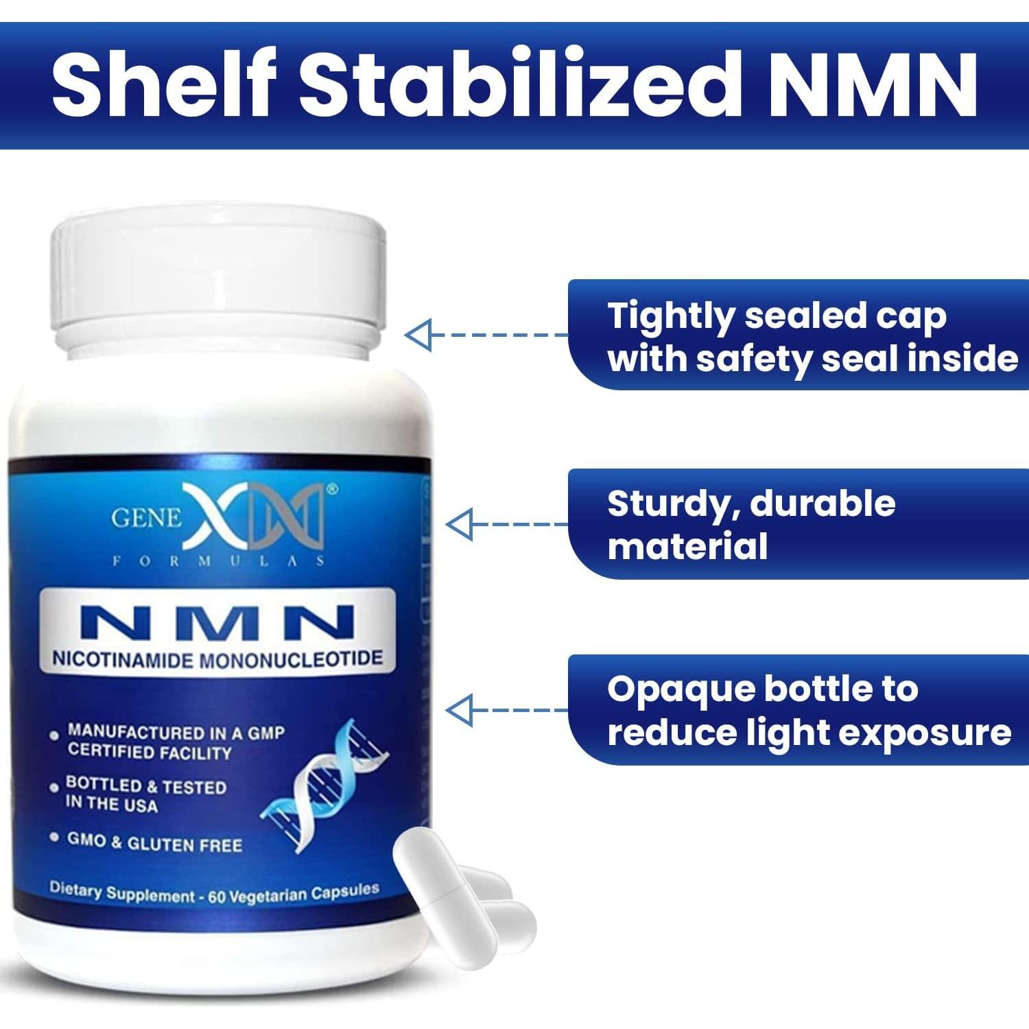 Suplemento NMN 250mg Genex Formulas - 60 Cápsulas Puras