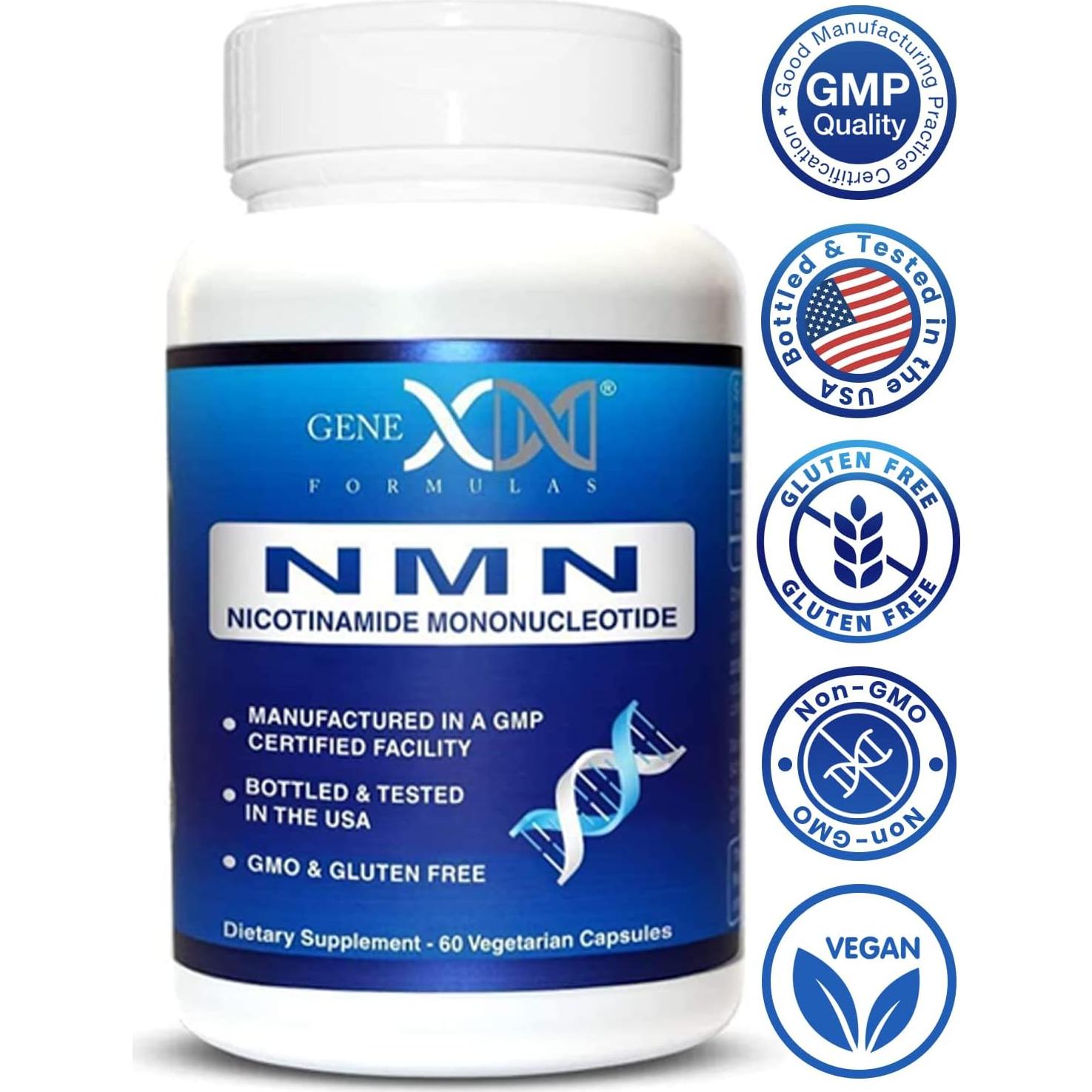 Suplemento NMN 250mg Genex Formulas - 60 Cápsulas Puras