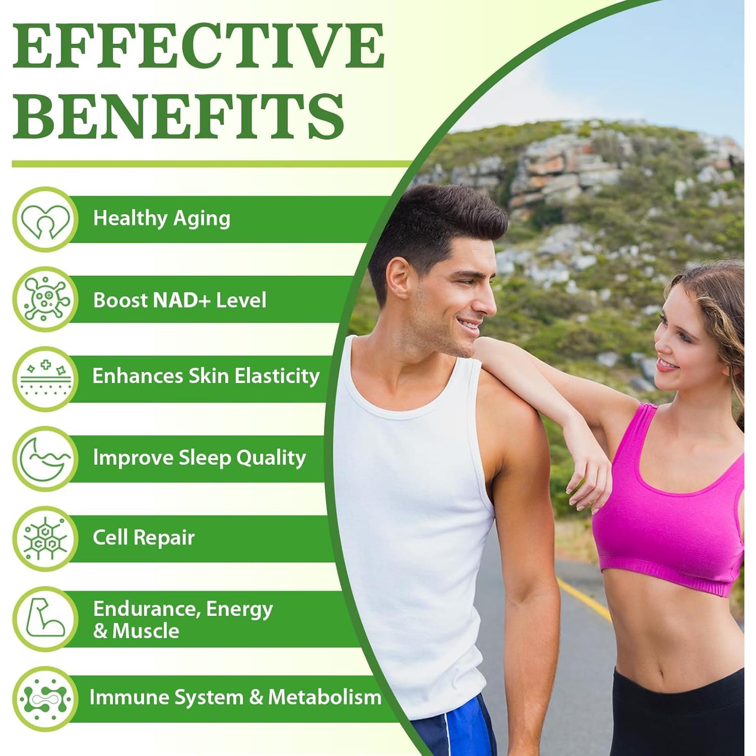 Suplemento NMNH 500mg - Aumenta NAD+ - 120 Cápsulas