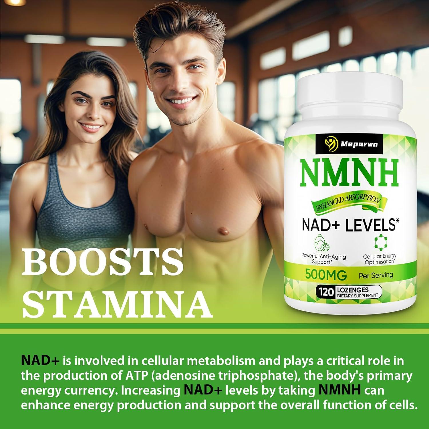 Suplemento NMNH 500mg - Aumenta NAD+ - 120 Cápsulas