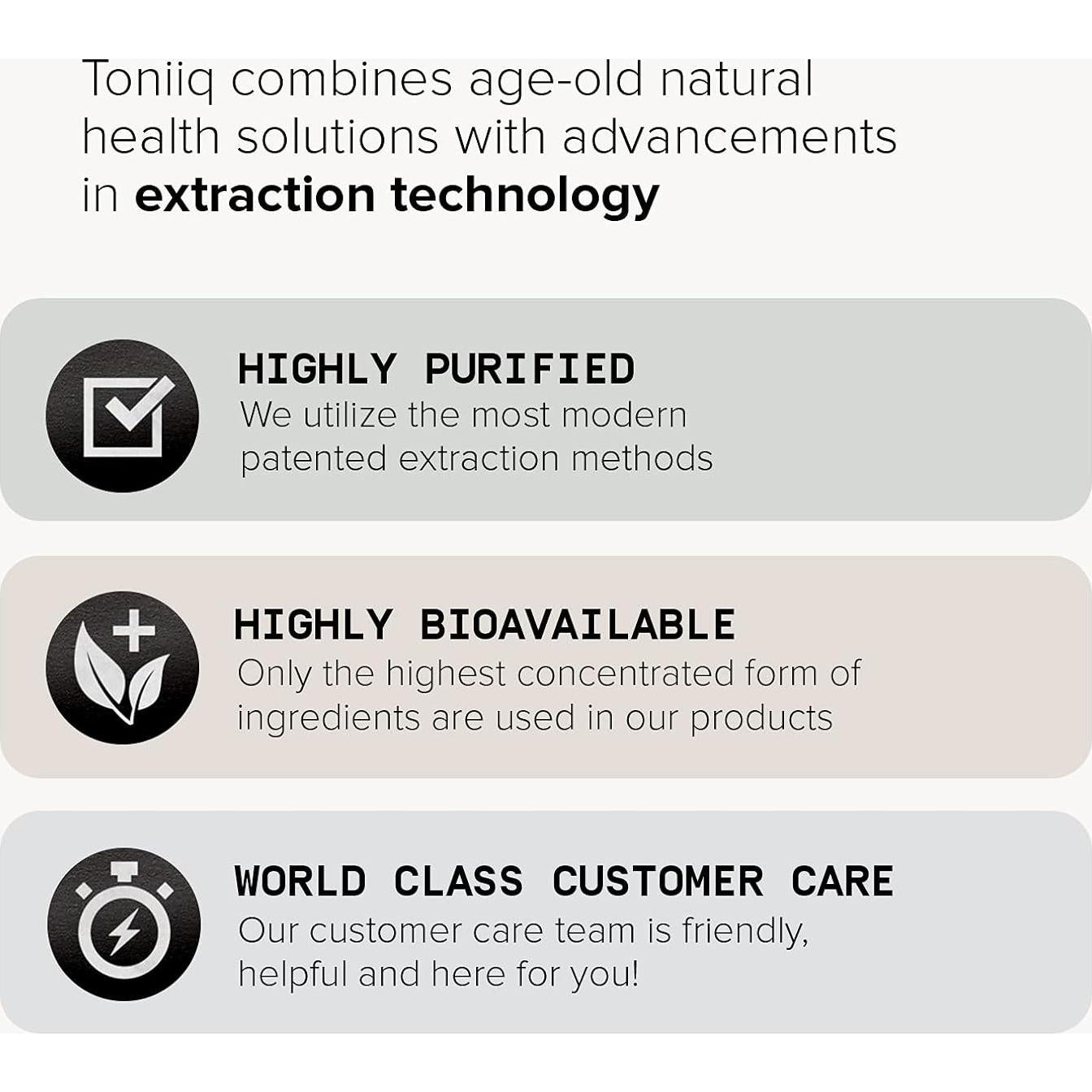 Suplemento NMN Toniiq 1200mg - 60 Cápsulas Purificadas