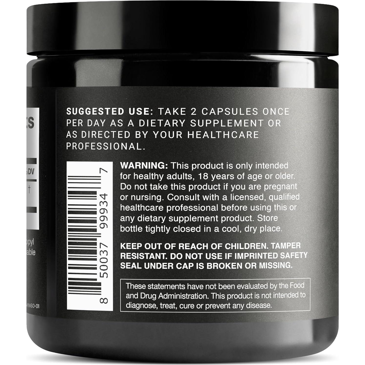 Suplemento NMN Toniiq 1200mg - 60 Cápsulas Purificadas