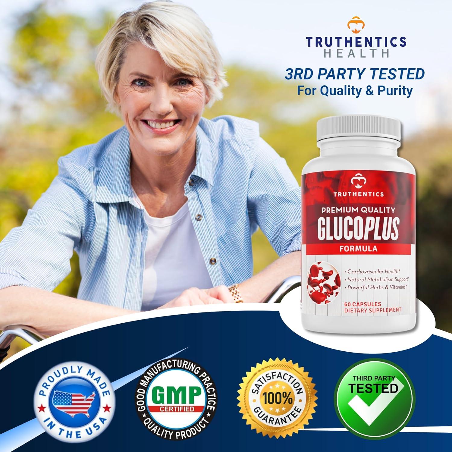 Suplemento GlucoPlus Truthentics - 60 Cápsulas con 20 Hierbas