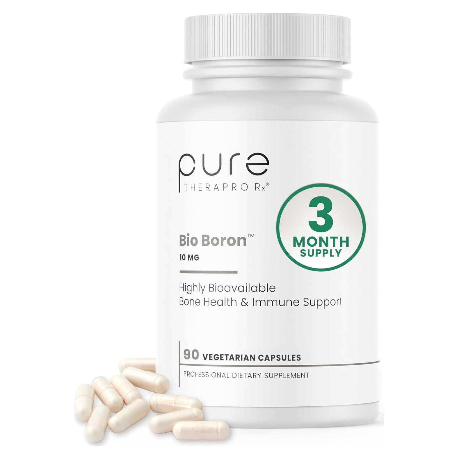 Suplemento de Boro Orgánico Pure TheraPro Rx 10mg - 90 Cápsulas