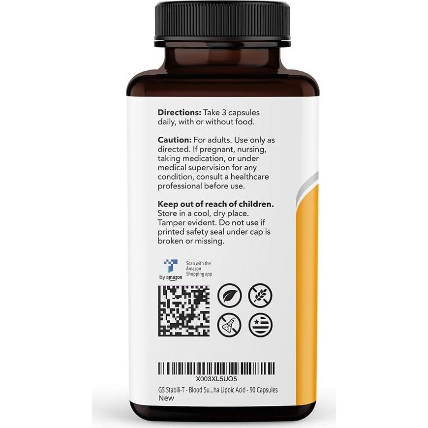 Suplemento GS Stabili-T LifeSeasons - 90 Cápsulas para Azúcar en Sangre