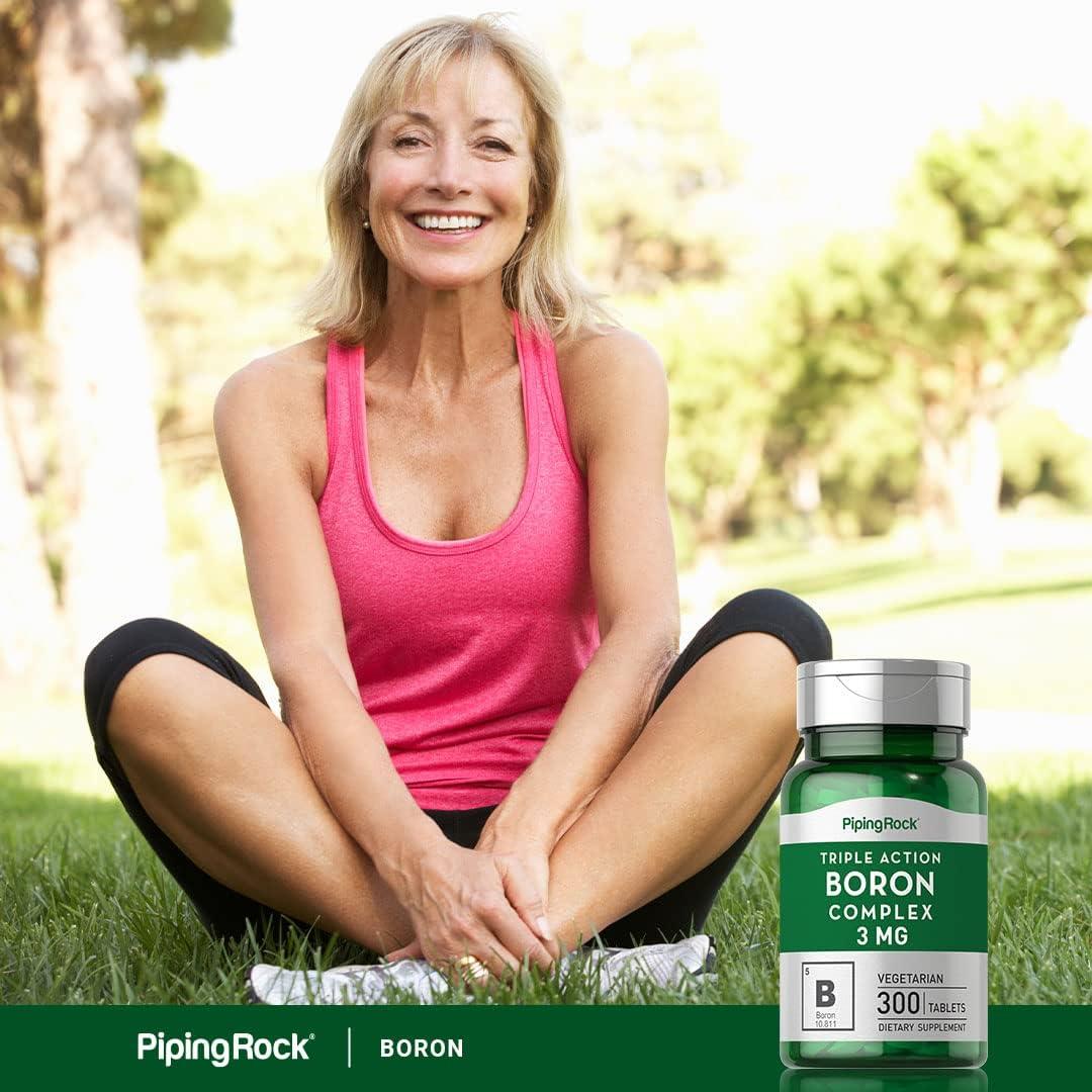 Suplemento de Boro Piping Rock 3mg - 300 Tabletas Vegetarianas