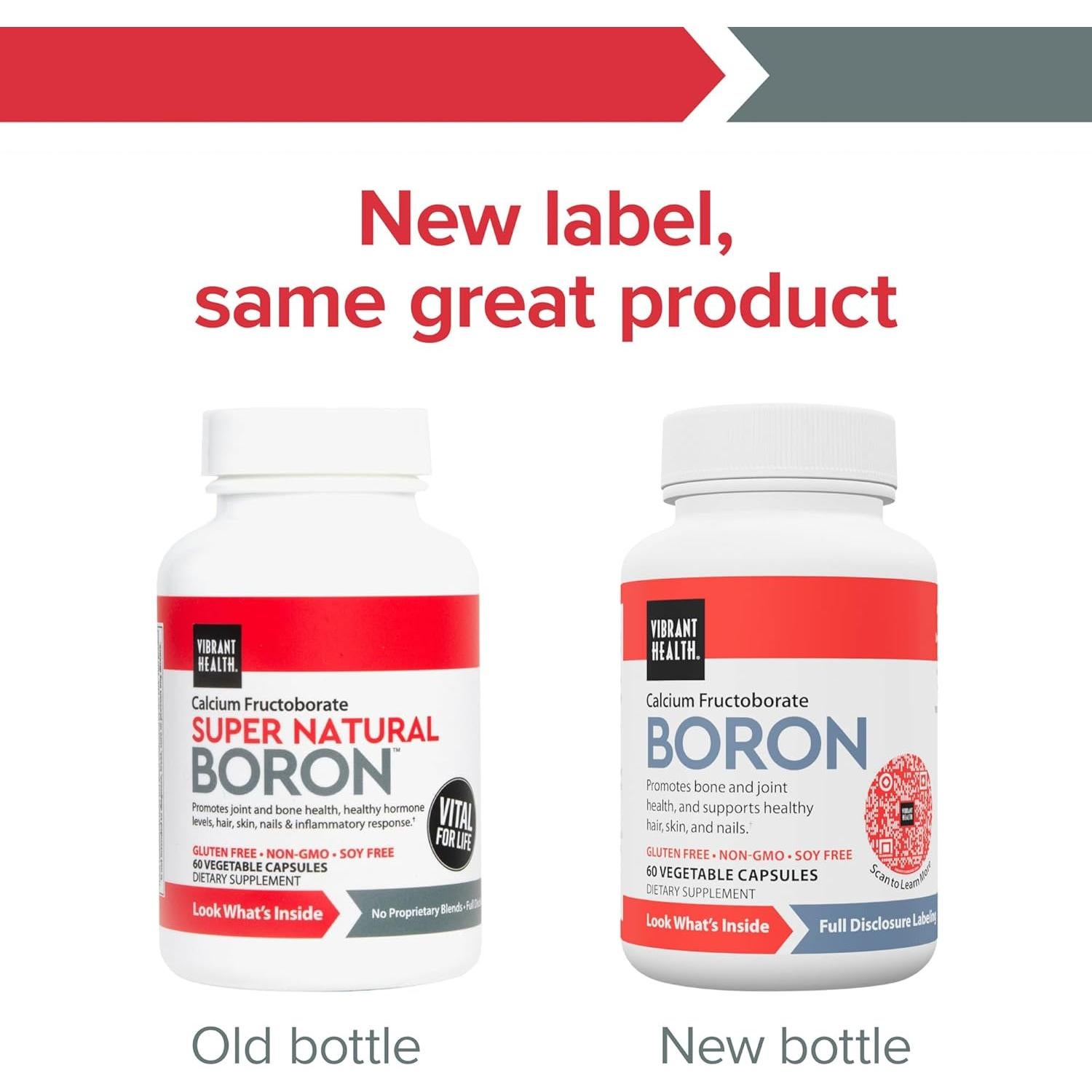 Suplemento de Boro Salud Vibrante 60 Cápsulas Vegetales