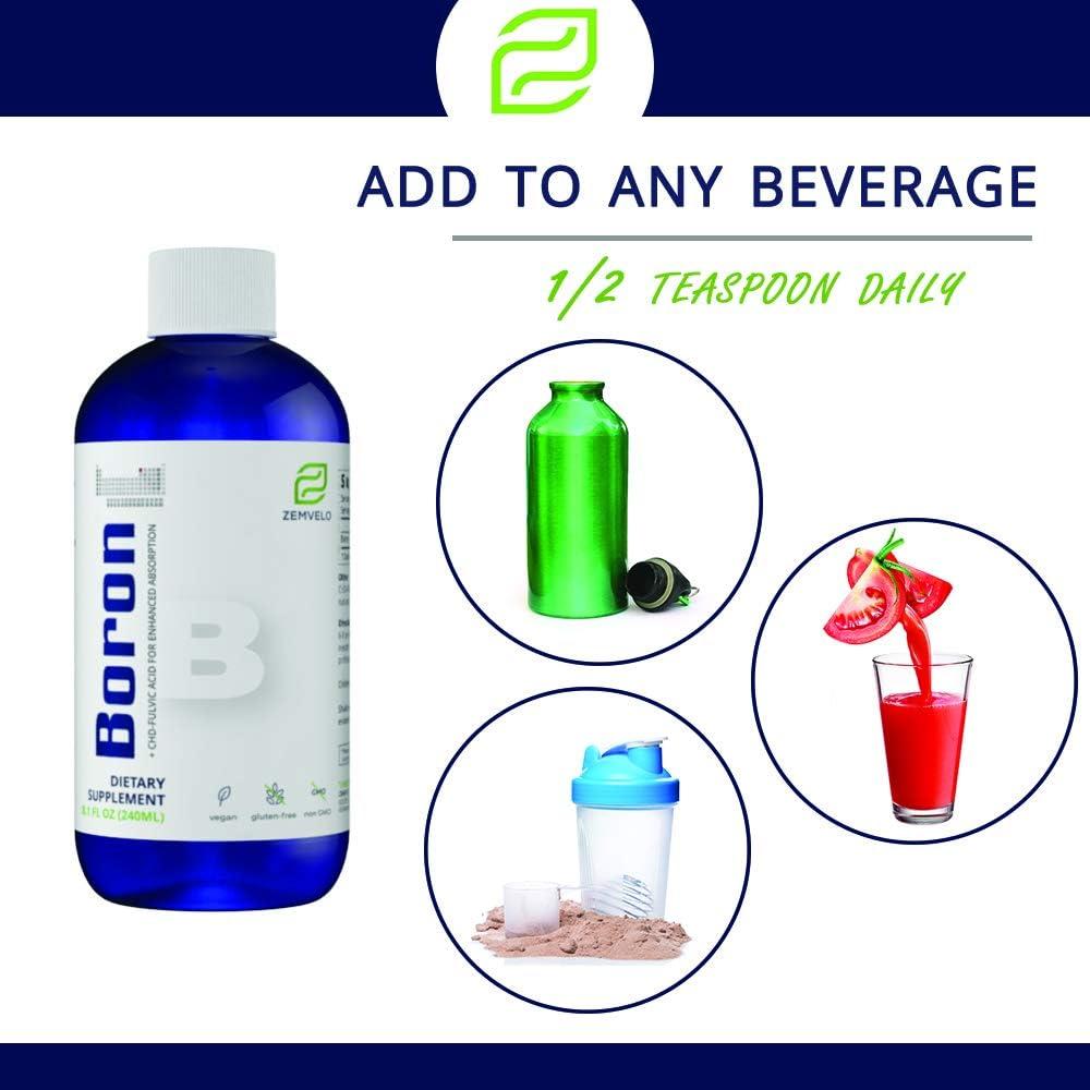 Boro Líquido Zemvelo 226g | Apoyo Absorción Calcio y Magnesio