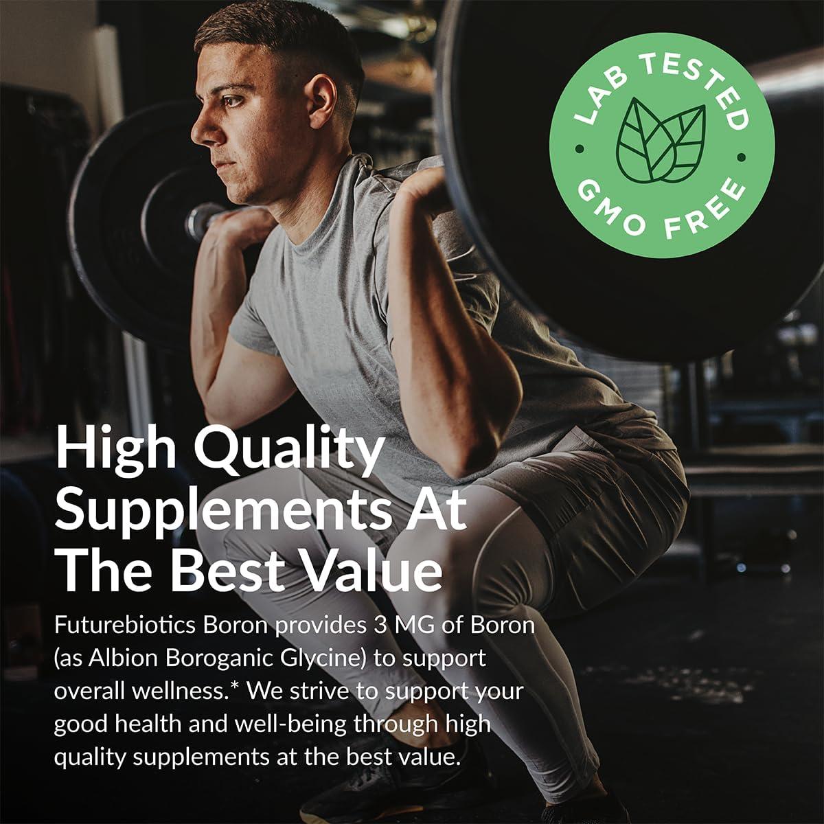 Suplemento de Boro 3mg Futurebiotics Vegetariano 250 Tabletas