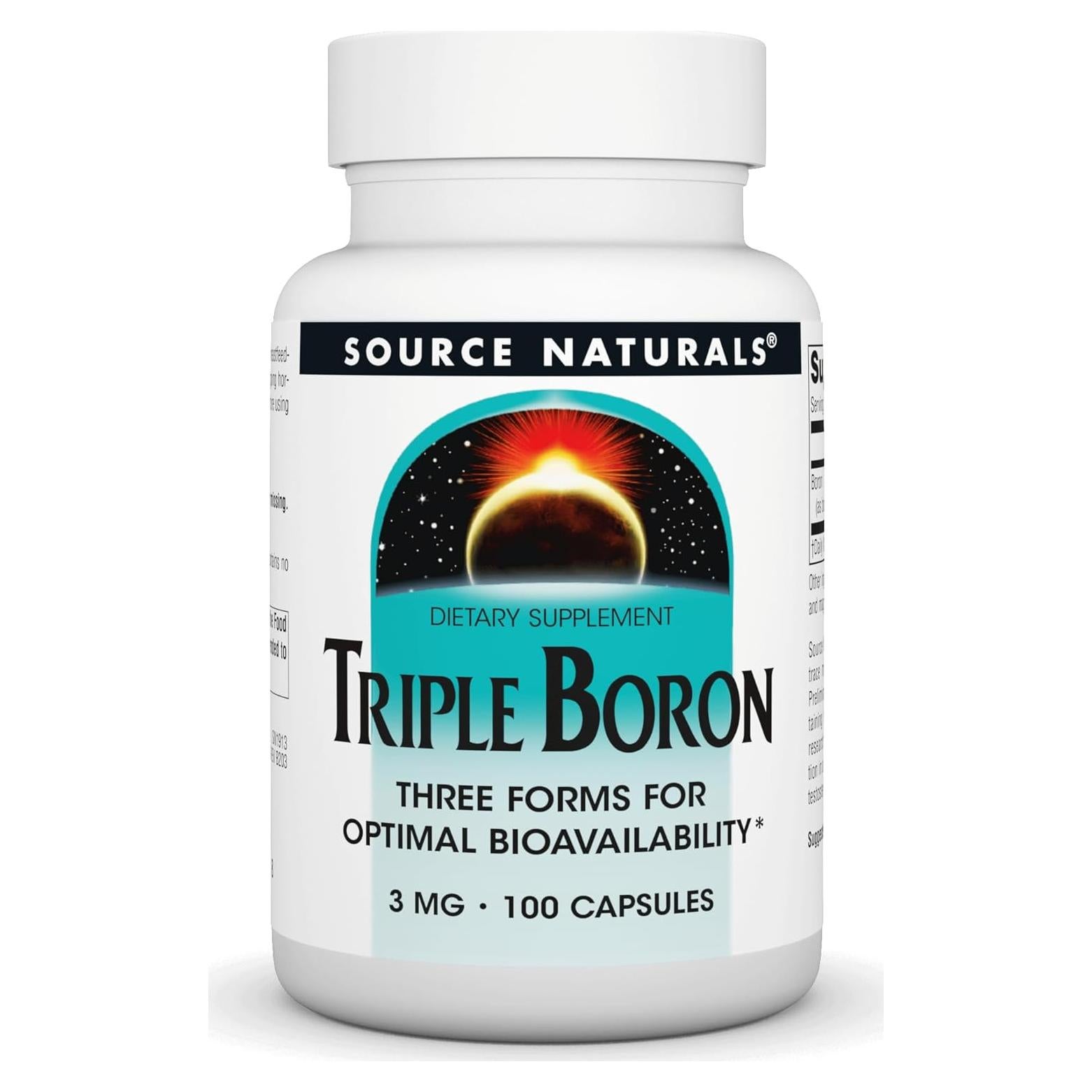 Suplemento de Boro Source Naturals 100 Cápsulas 3mg