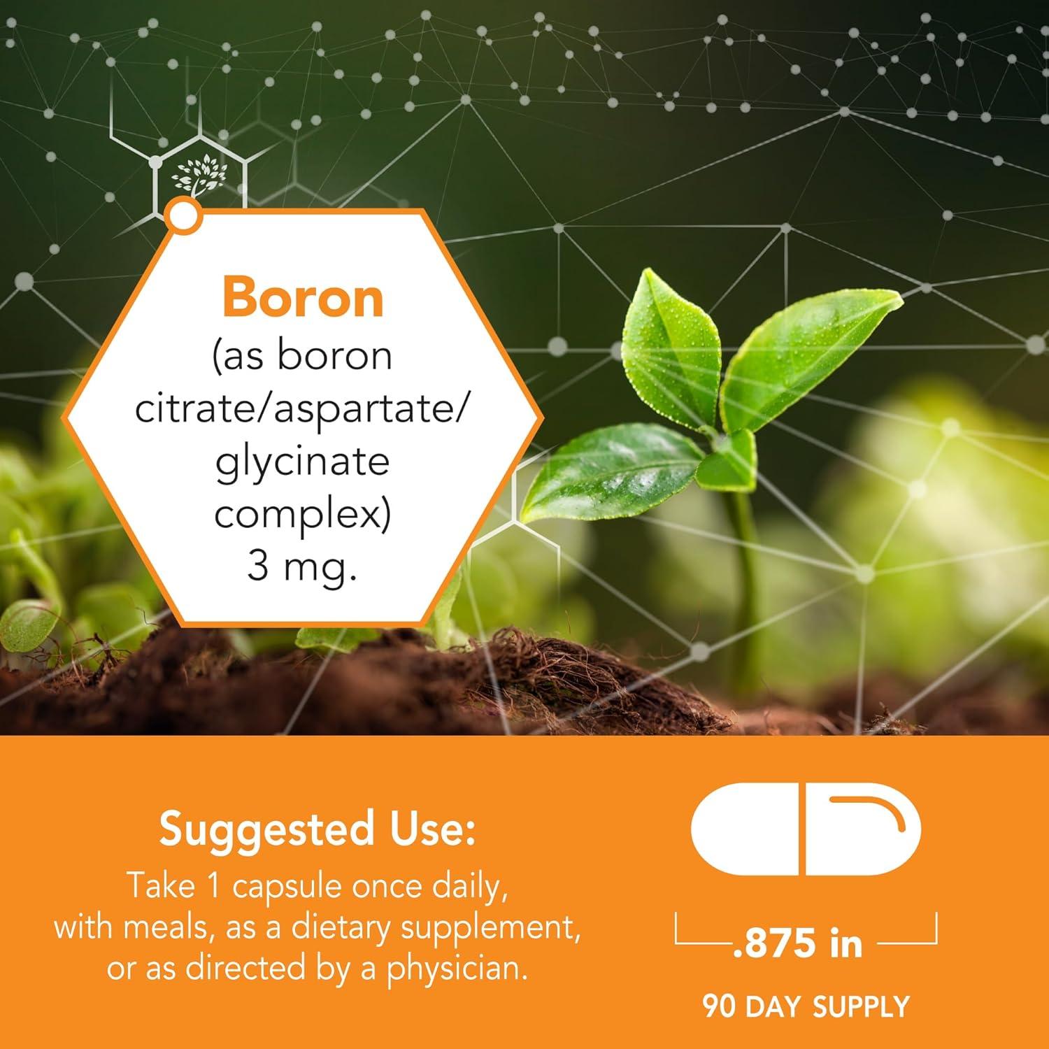 Suplemento de Boro Botanic Choice 3mg - 90 Cápsulas