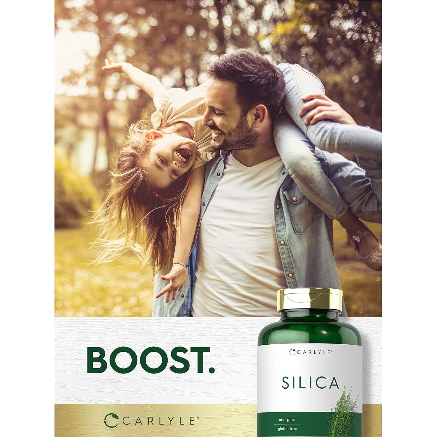 Cápsulas de Silicio Carlyle | 200 Unidades | 500 mg Extracto Cola de Caballo