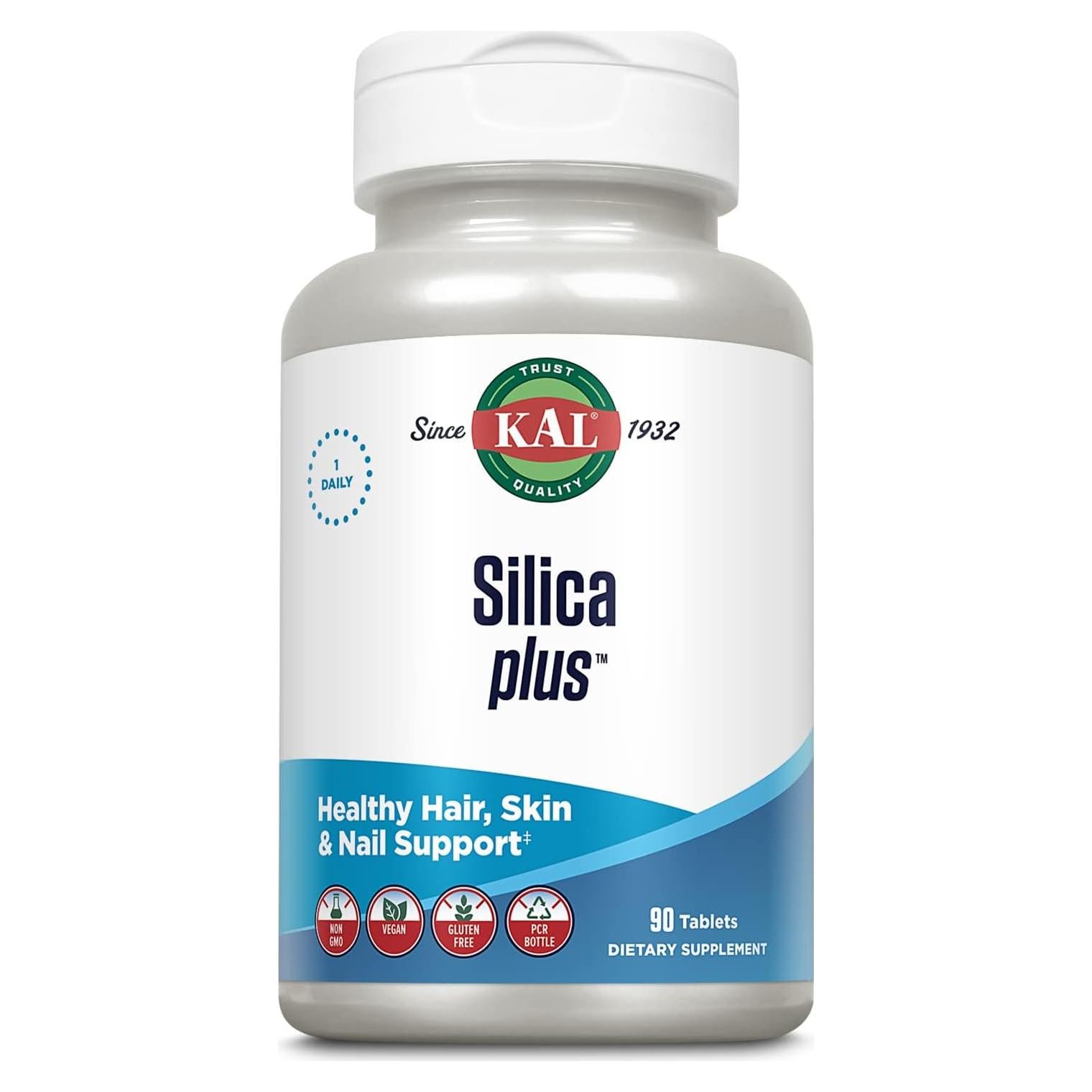 Suplemento KAL Silica Plus 90 Tabletas - Salud Cabello Piel Uñas