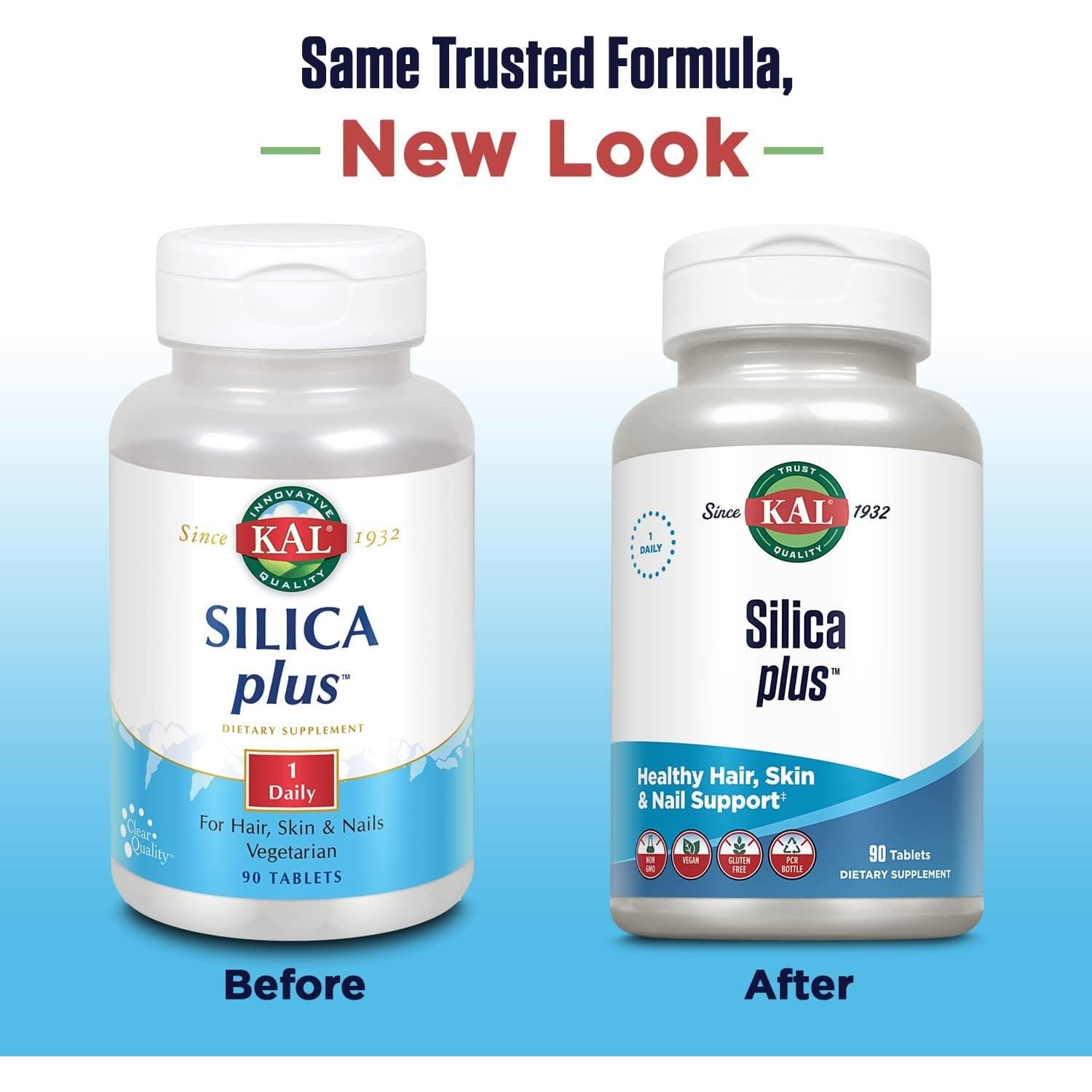 Suplemento KAL Silica Plus 90 Tabletas - Salud Cabello Piel Uñas